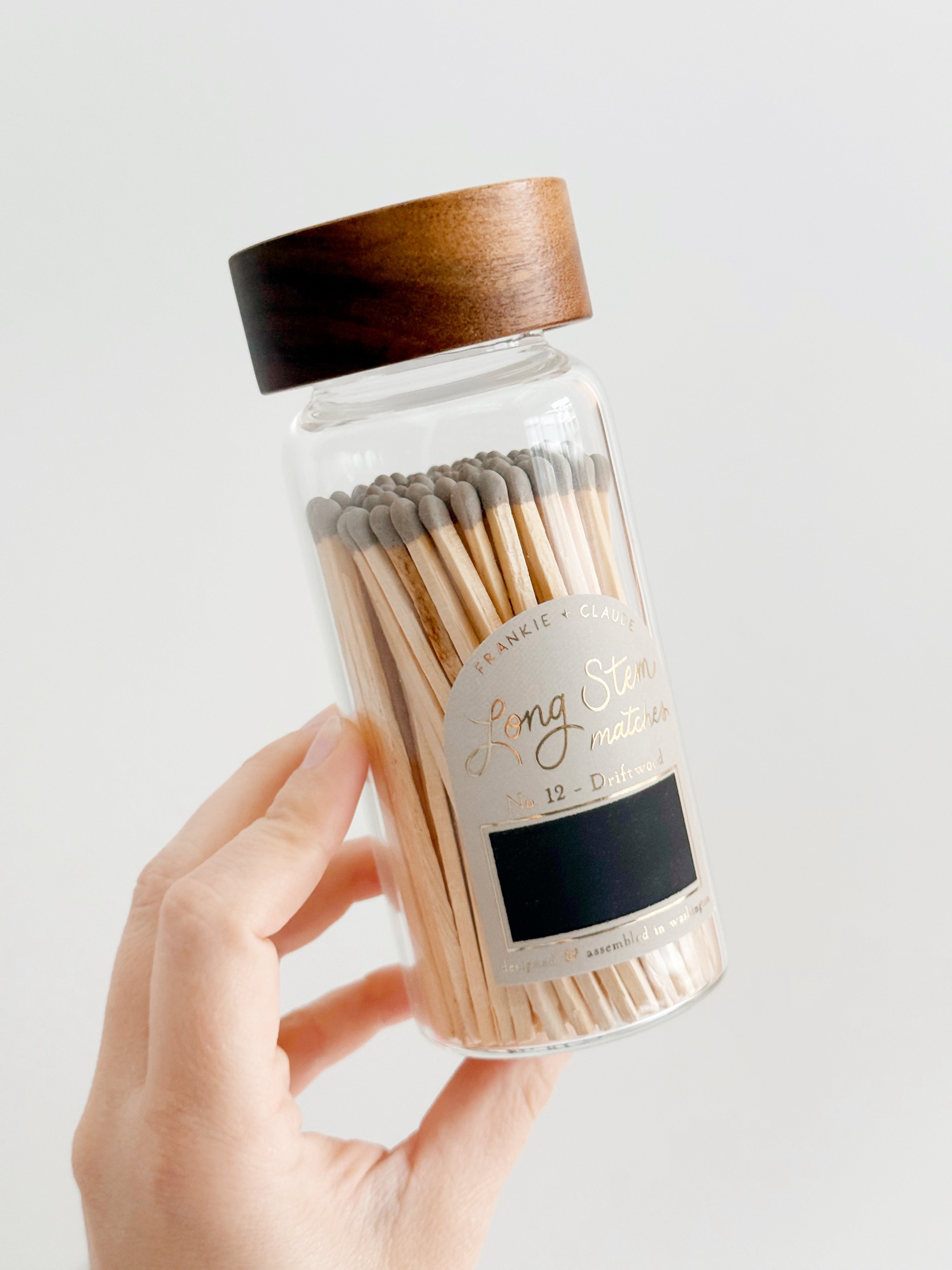 Driftwood Neutral Long Stem Match Jar