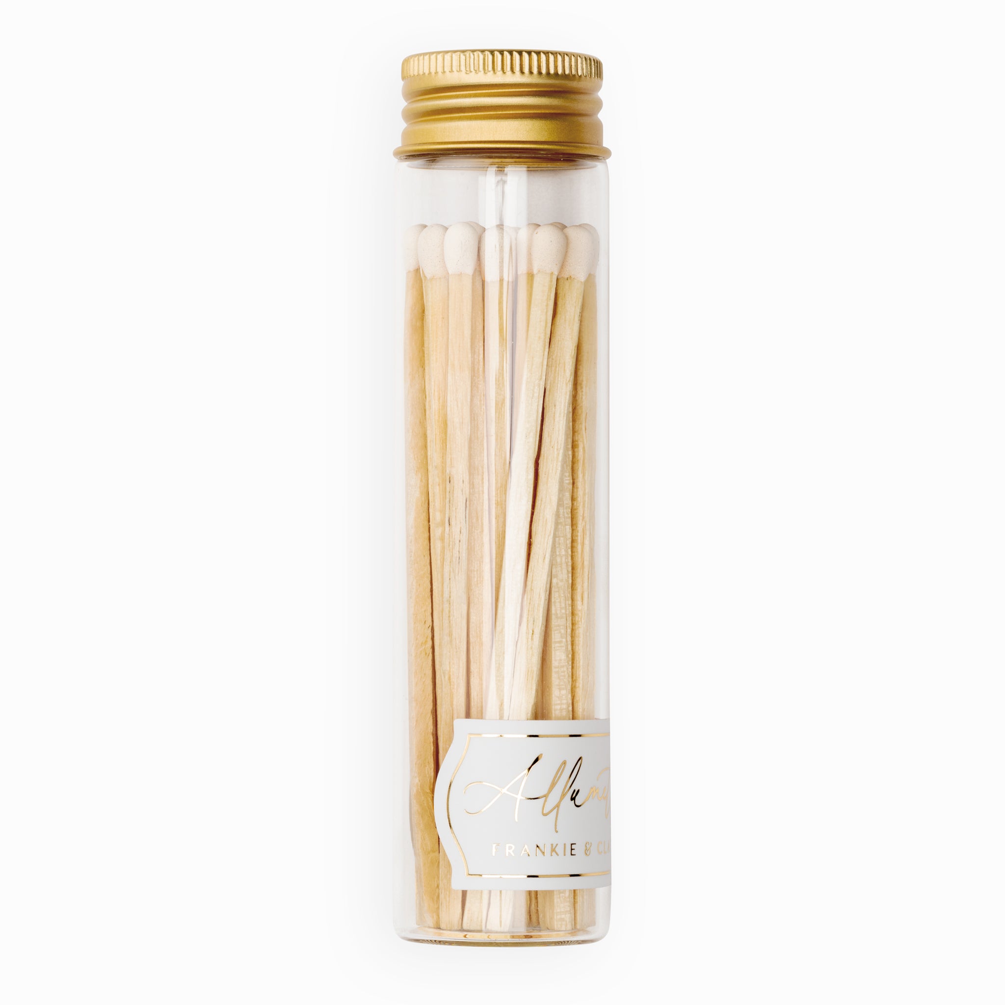White Tall Allumette Match Jar