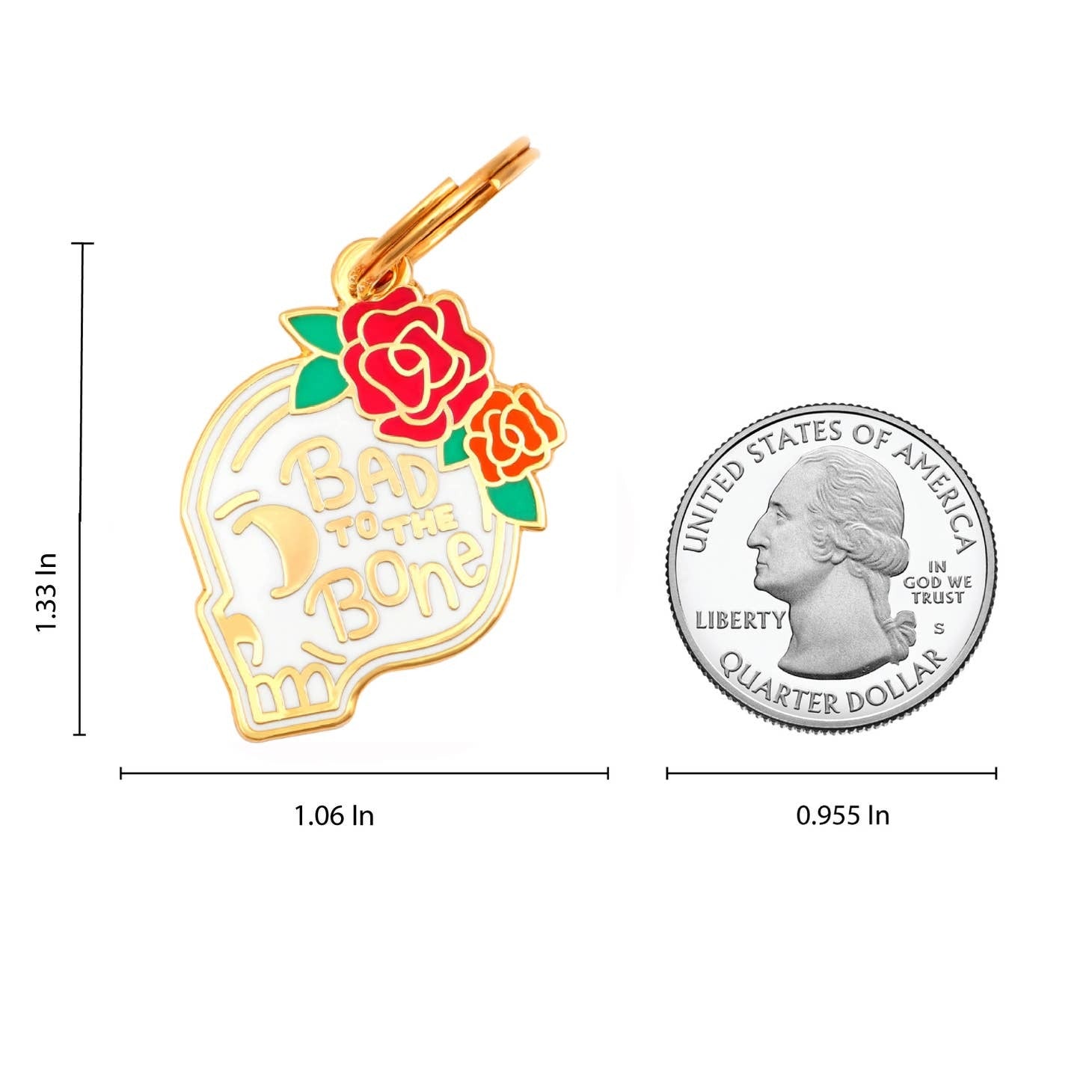 Bad To the Bone Pet Id Tag