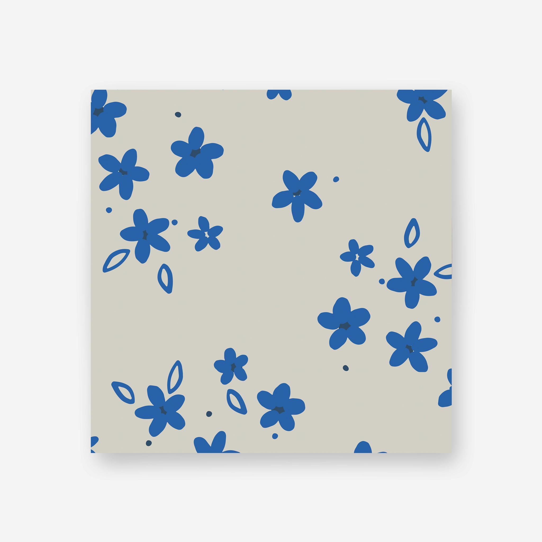 Chunky Blue Ditzy Floral Match Box