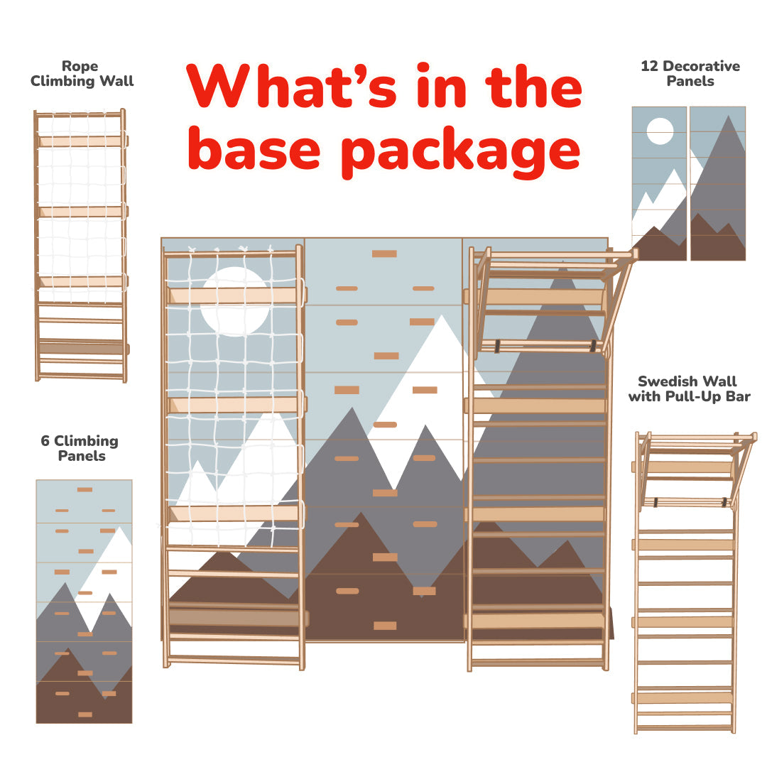 Swedish Ladder Wall Gym – Indoor 3-in-1 Climbing System