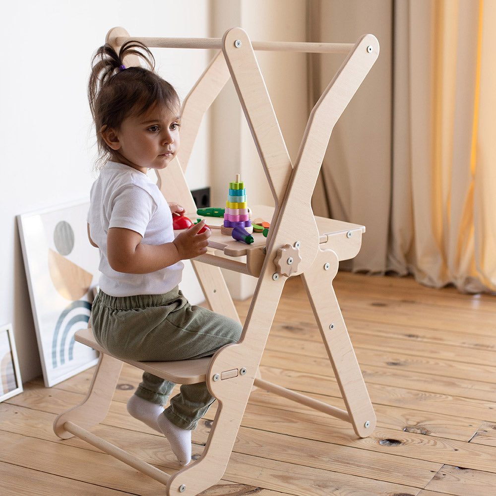 Foldable Learning Tower & Table for Toddlers
