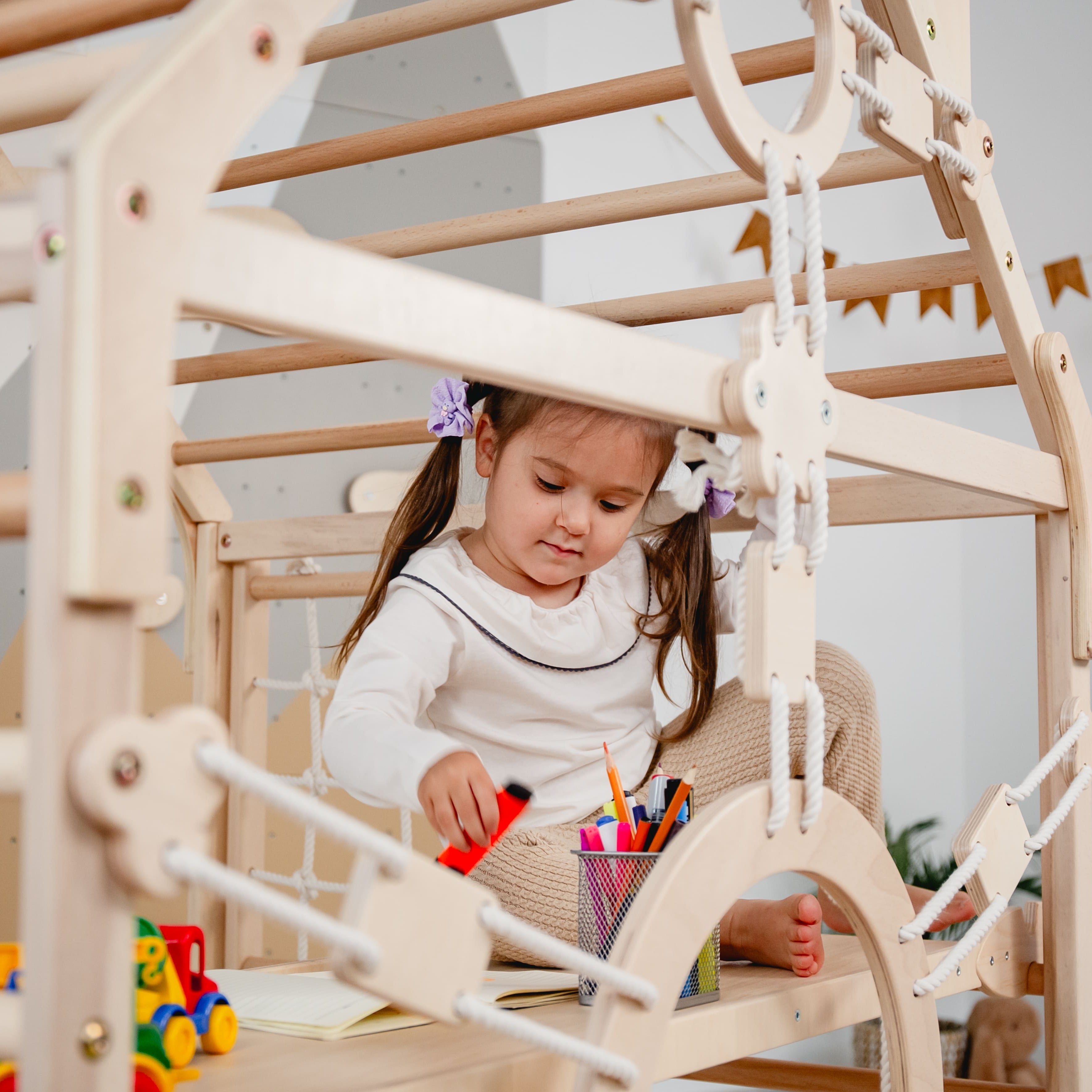 Wooden Climbing Playhouse for Toddlers