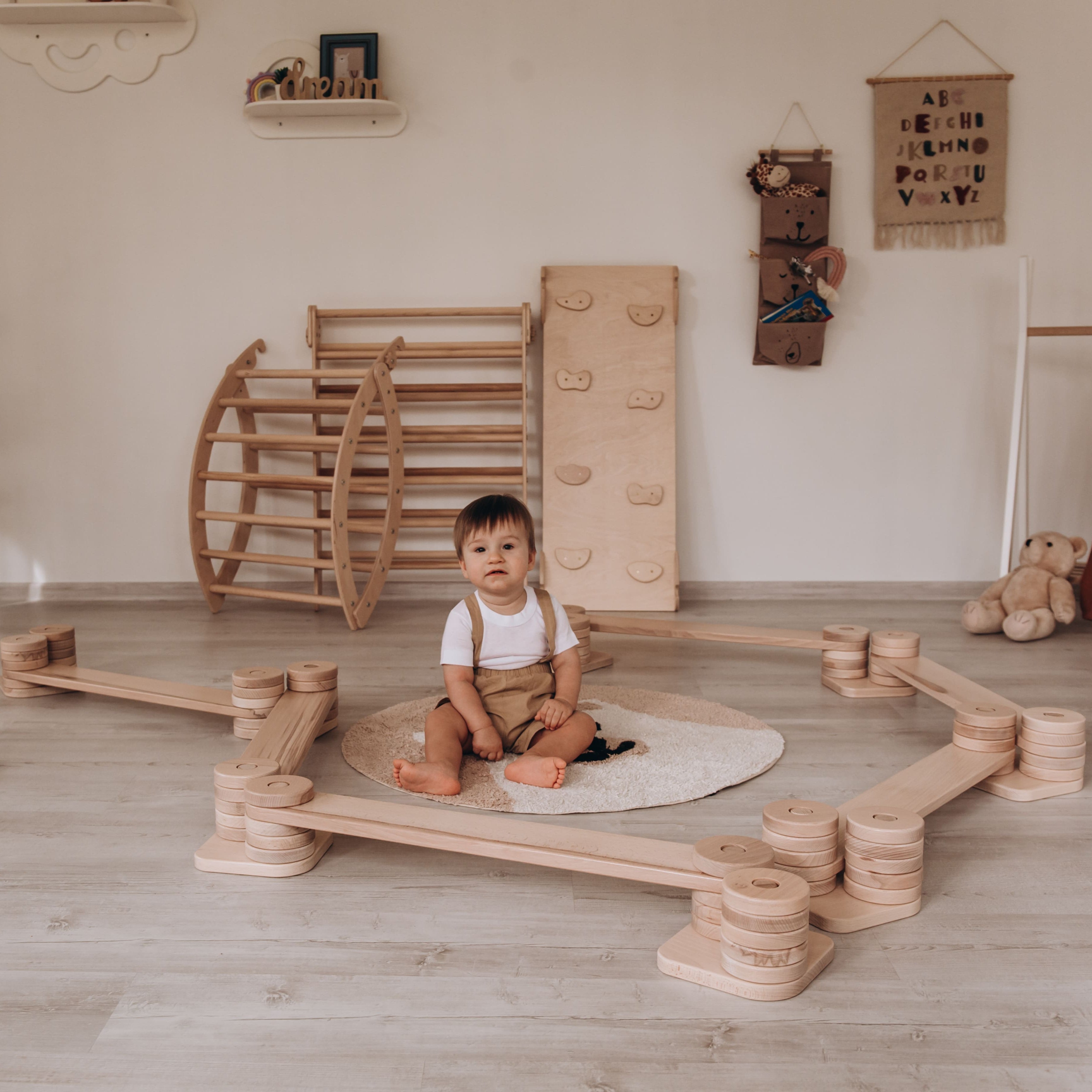 Wooden Balance Beam for Kids