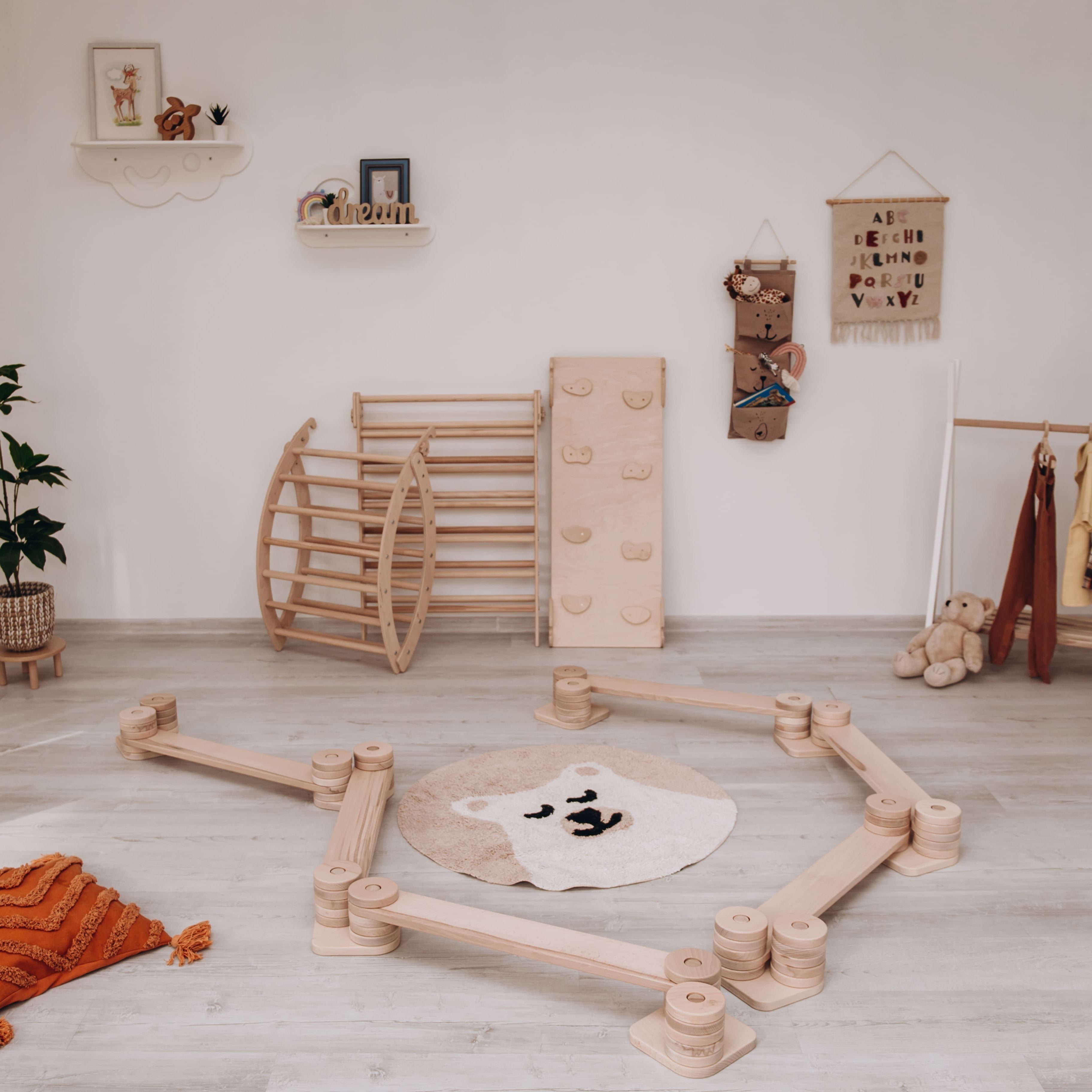 Wooden Balance Beam for Kids
