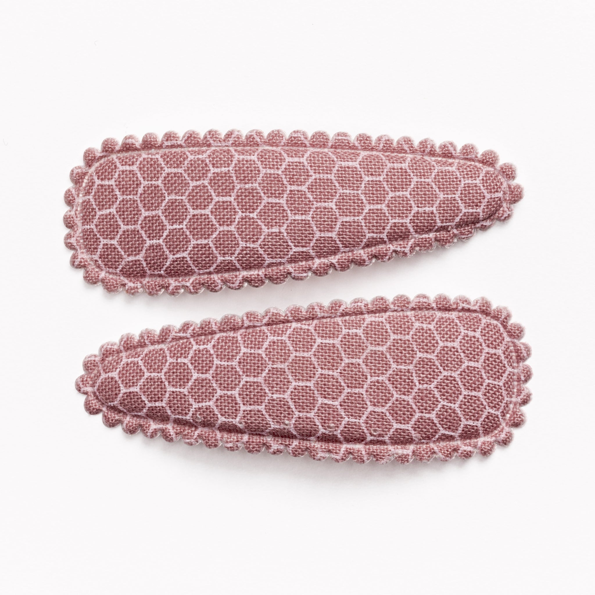 Mauve Honeycomb Hair Clips