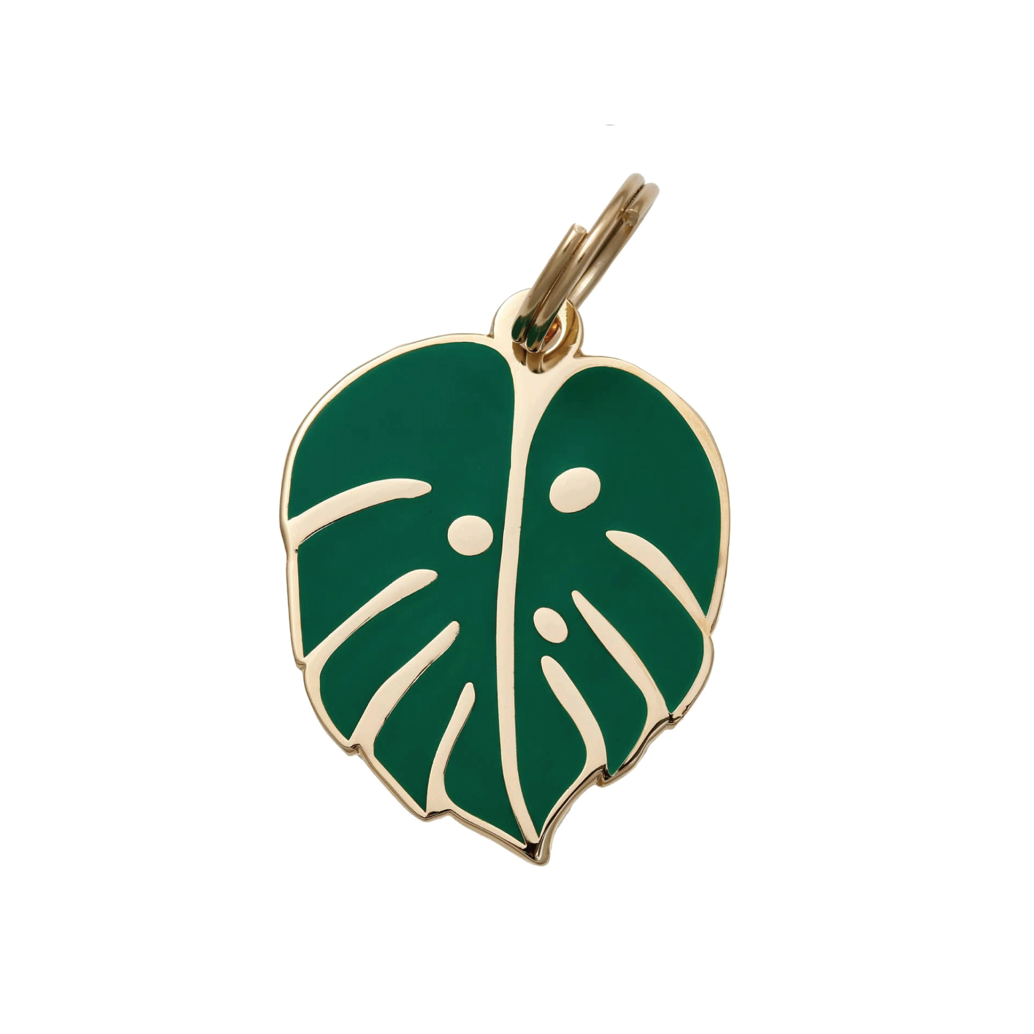 Monstera Leaf Pet Id Tag