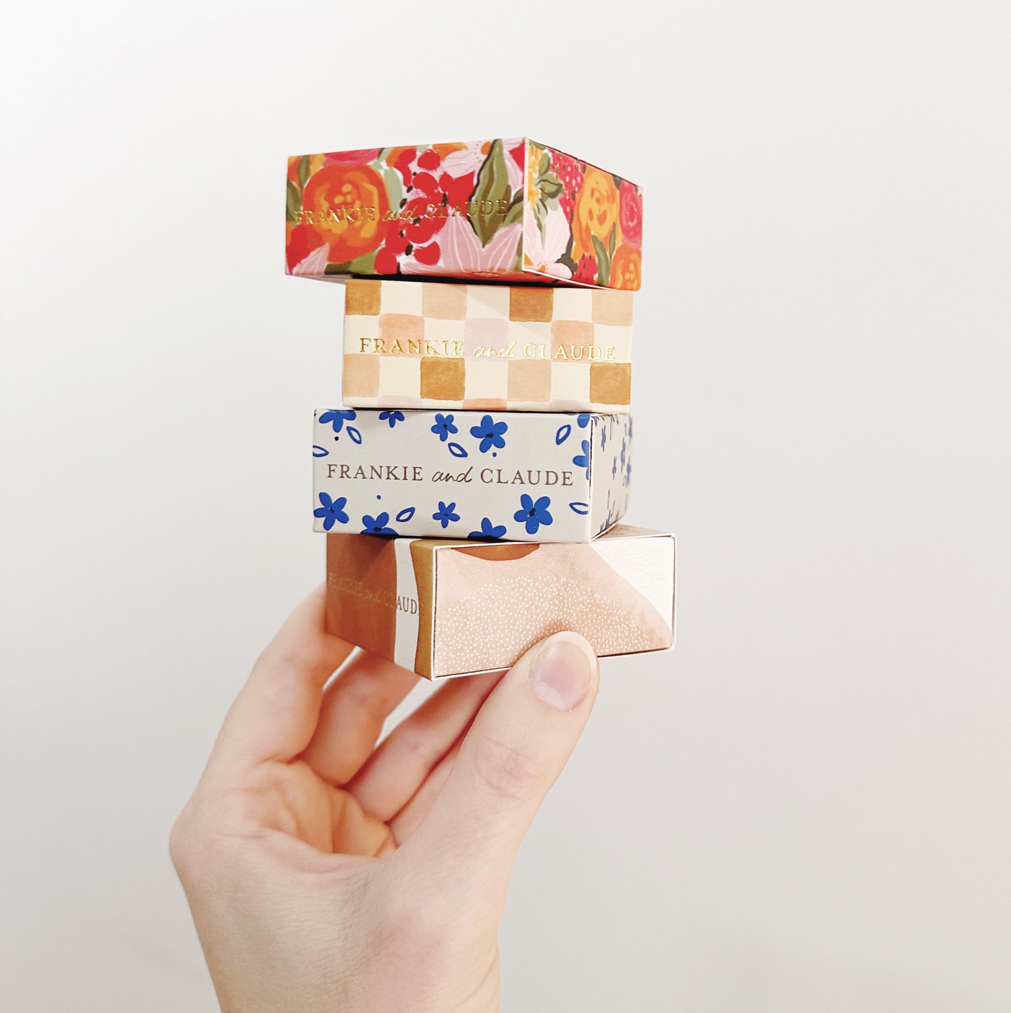 Chunky Painted Floral Match Box