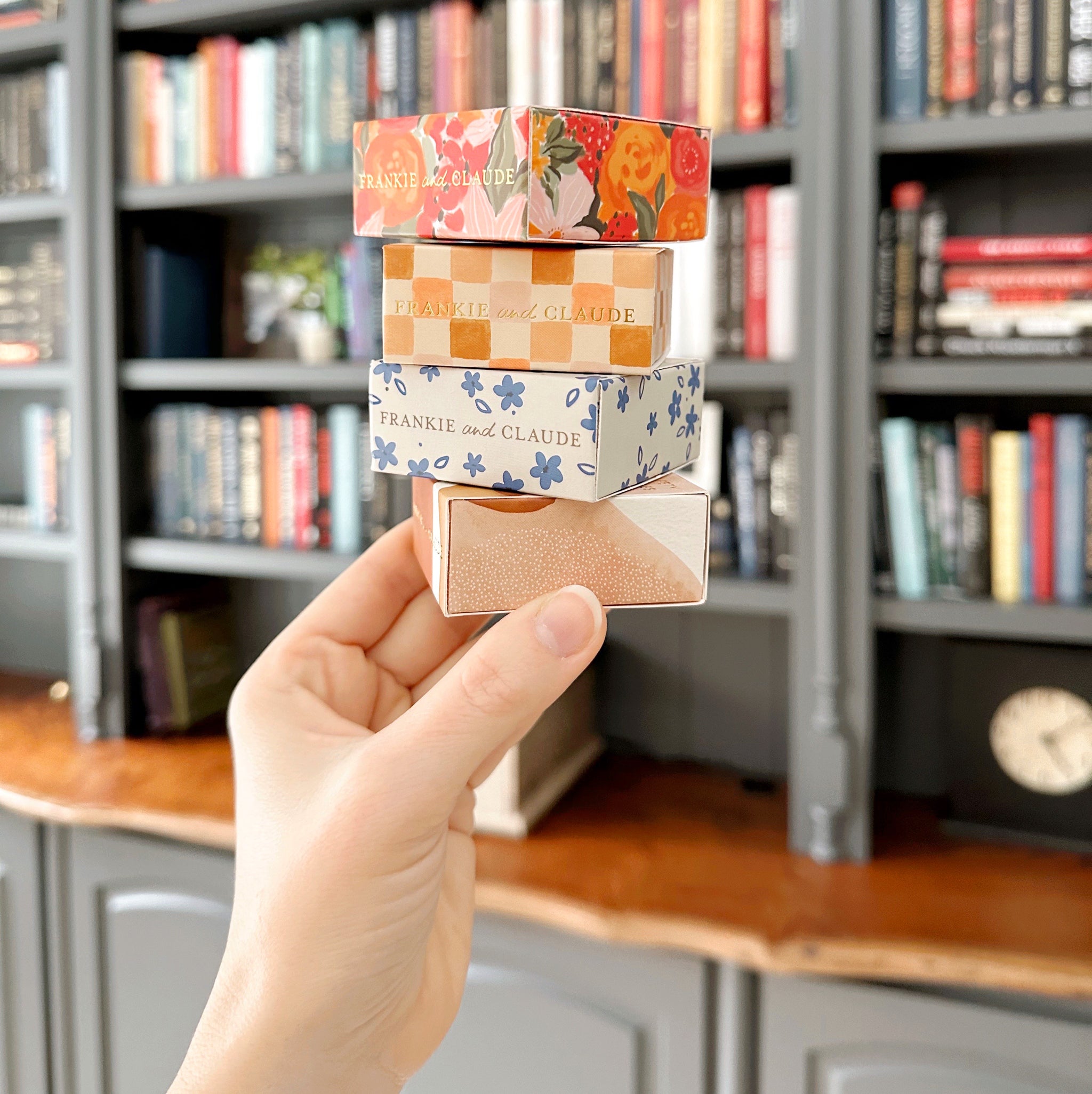 Chunky Painted Floral Match Box