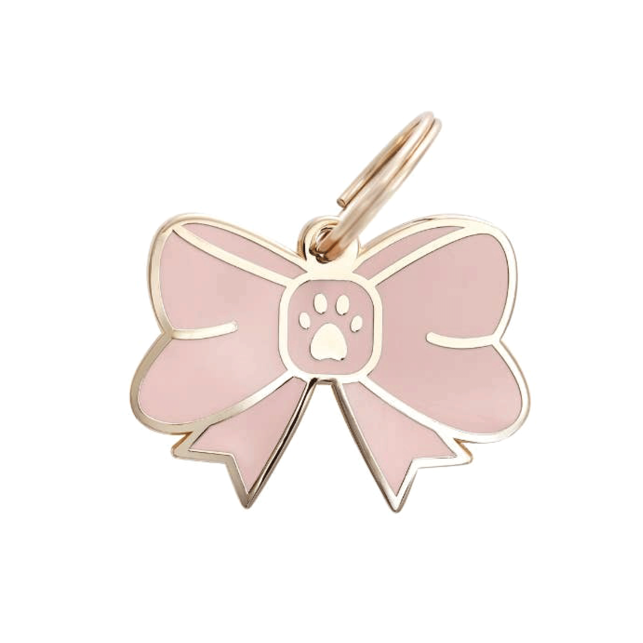 Pink Bow Pet Id Tag