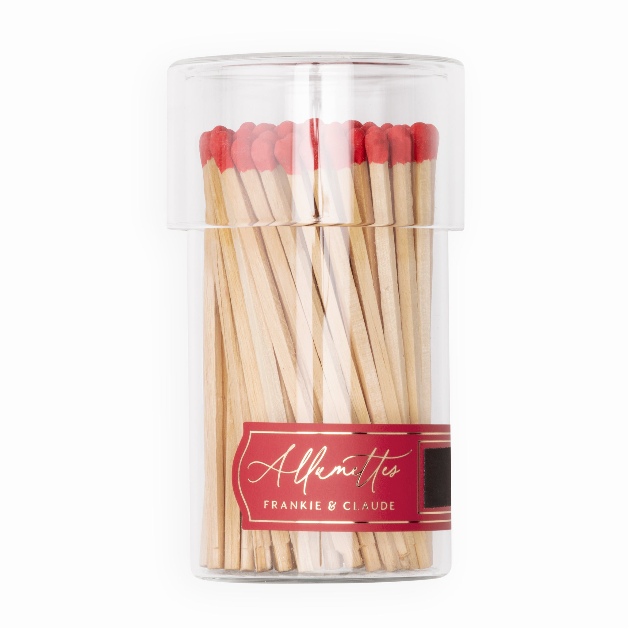 Red Allumette Match Jar