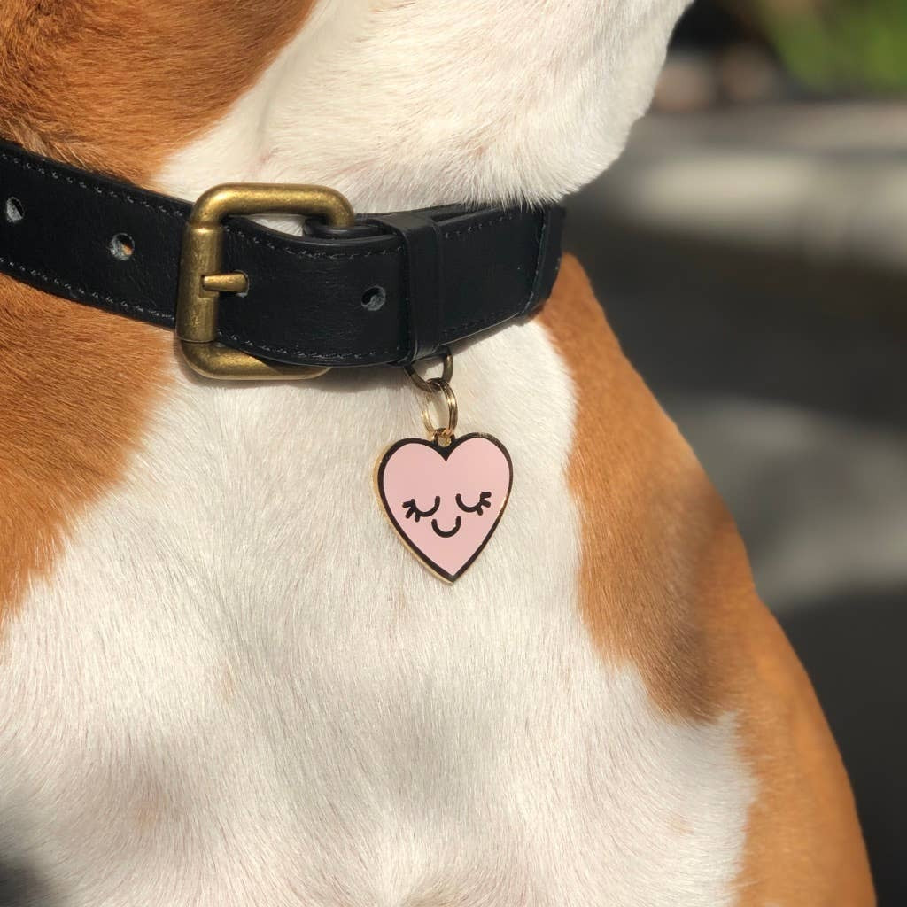 Smiling Heart Pet Id Tag