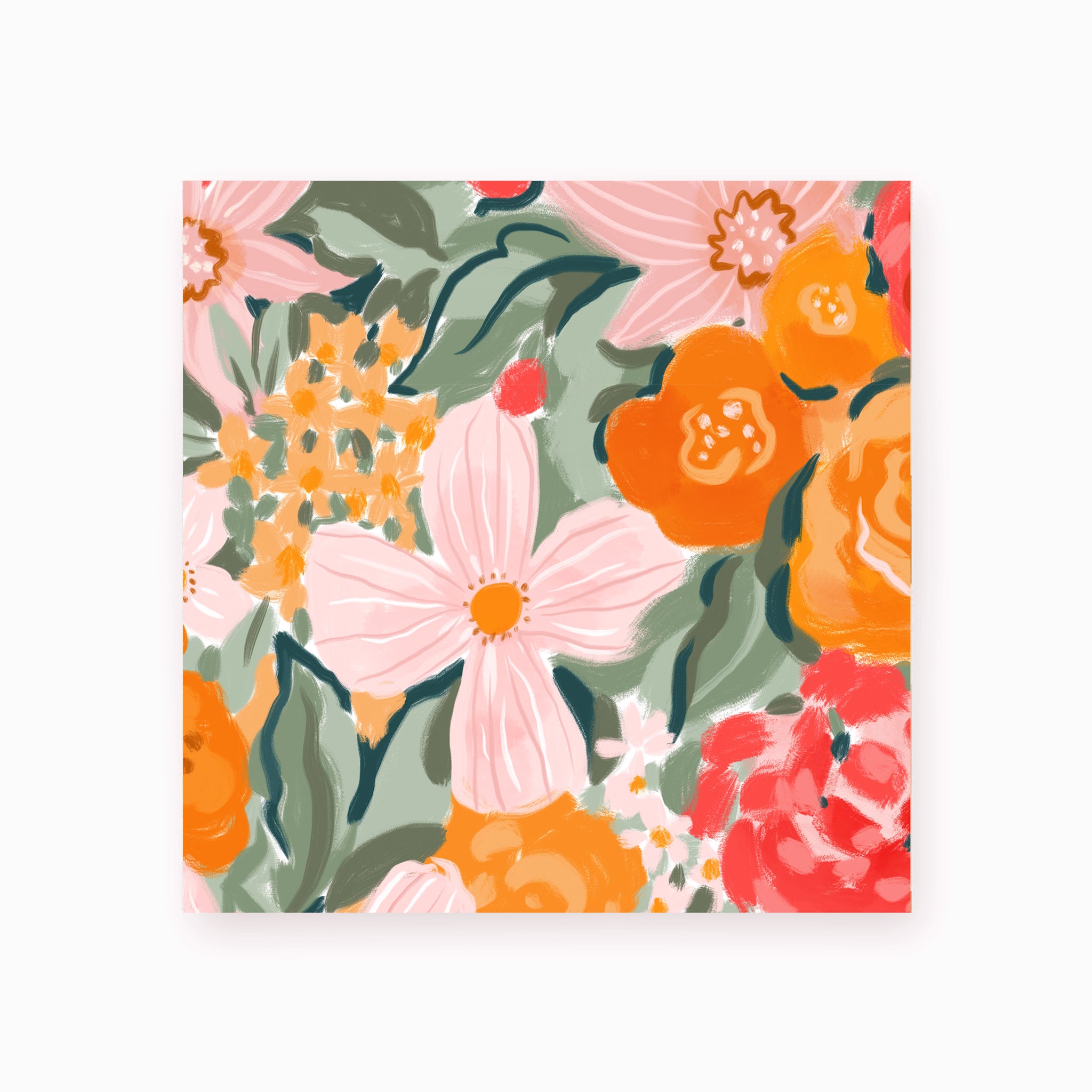 Chunky Painted Floral Match Box