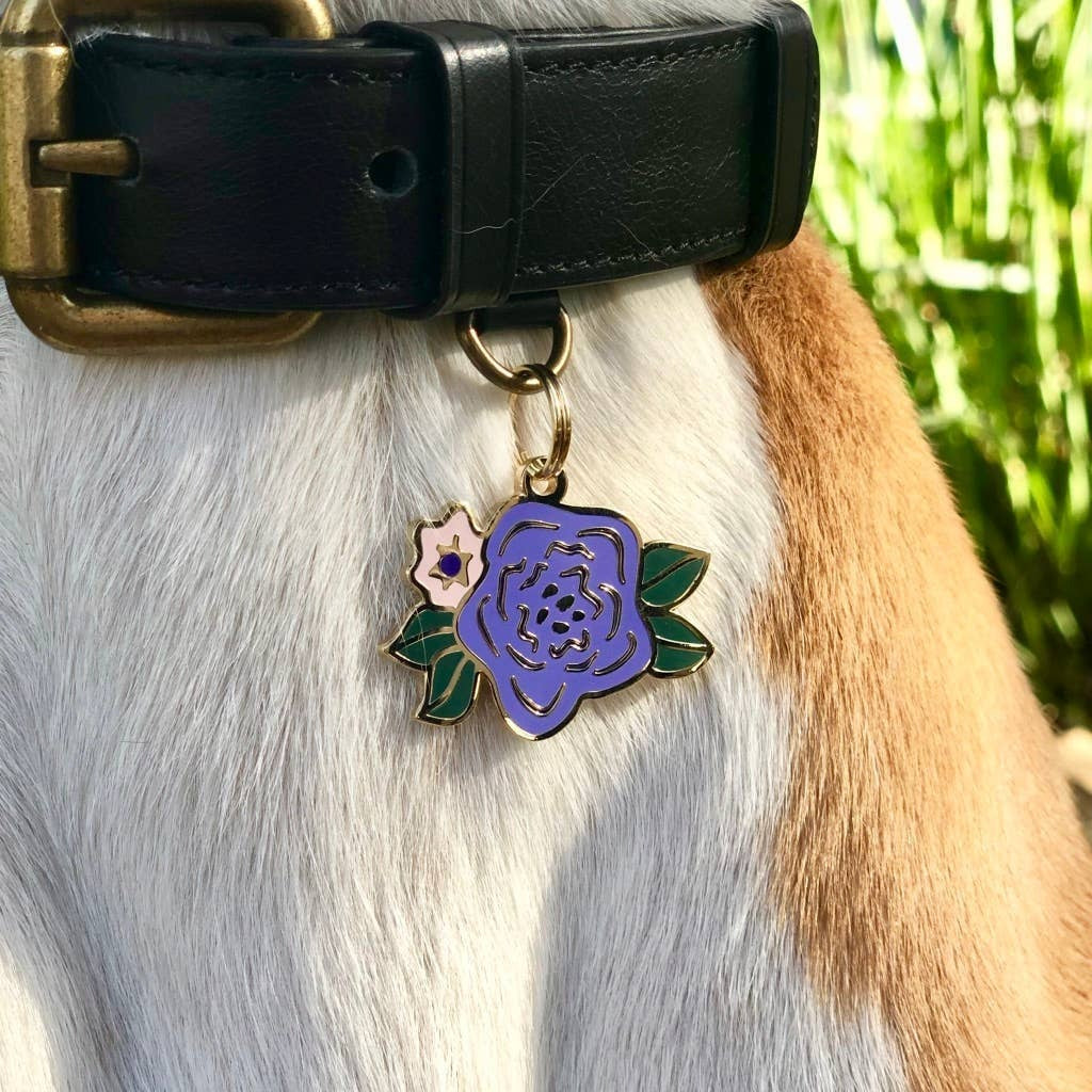 Wild Flower Pet Id Tag