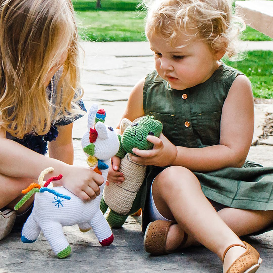 Organic Crocheted Green Dragon