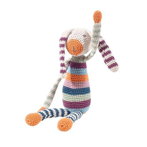 Organic Rainbow Crocheted Bunny