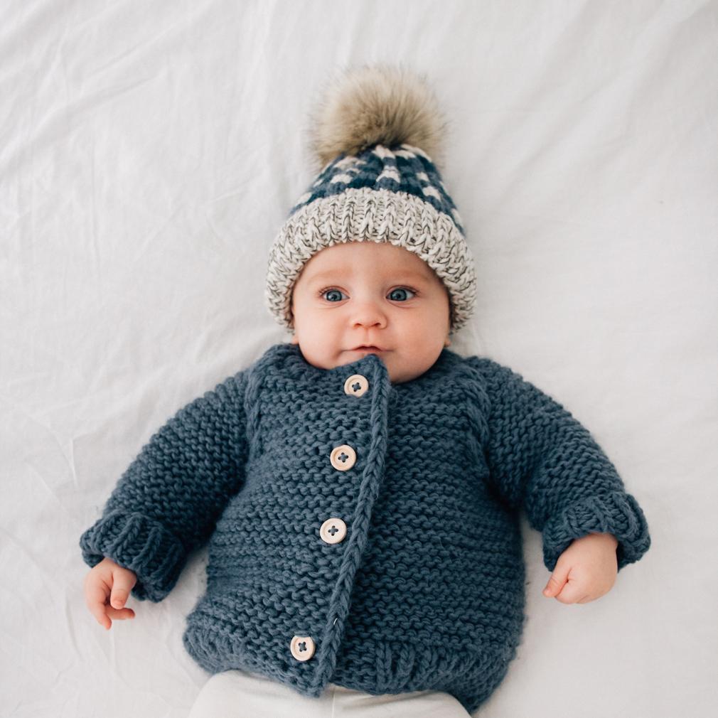 Atlantic Buffalo Check Pom Pom Beanie