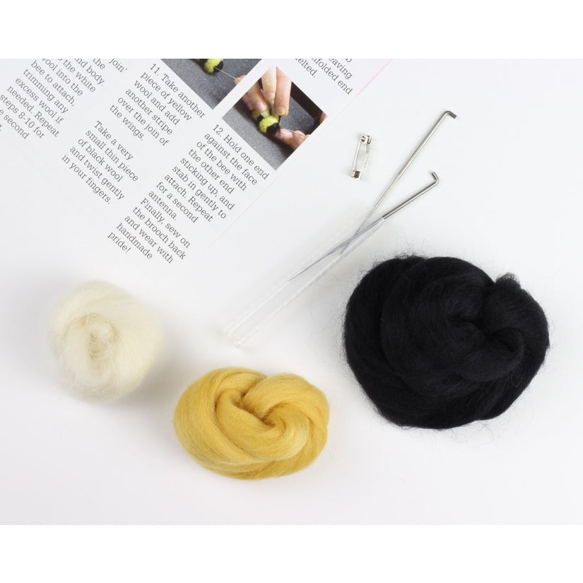 Bee Brooch Felting Kit