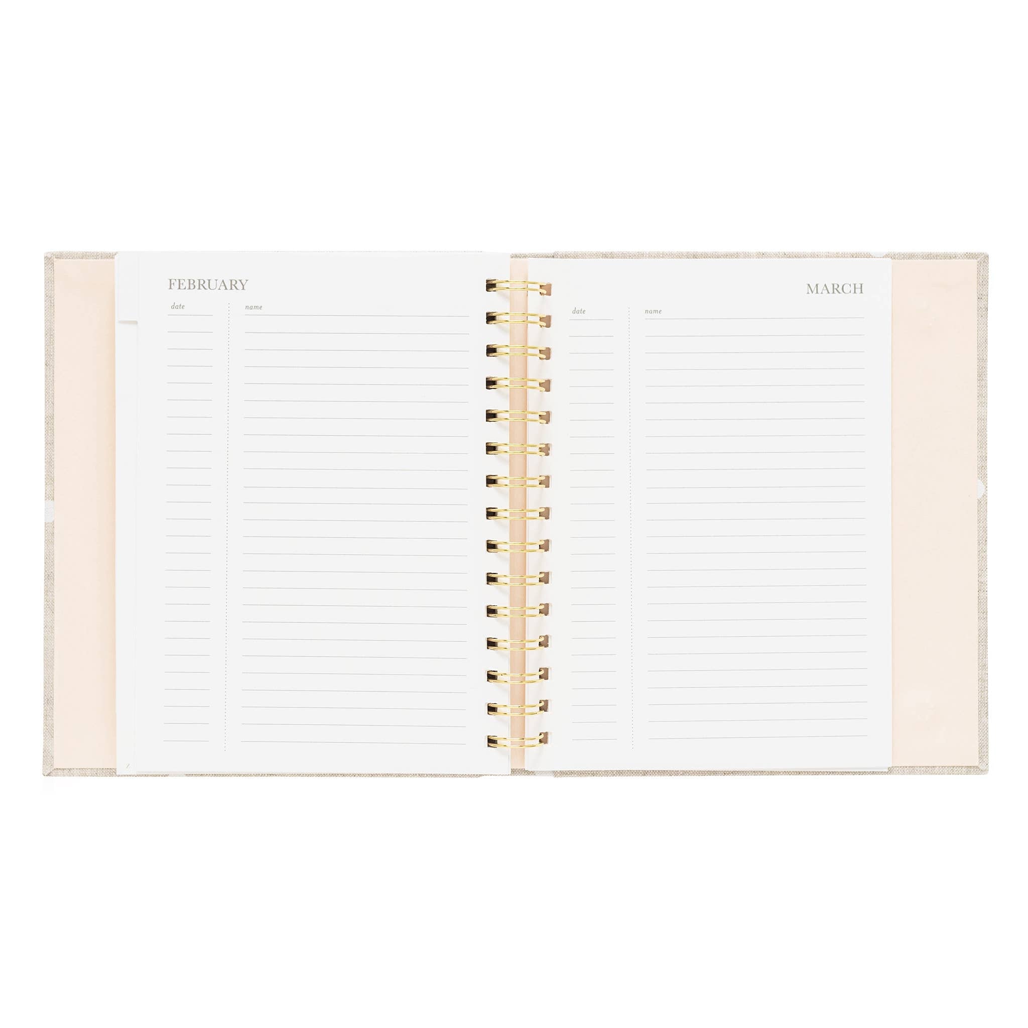 Linen Swiss Dot Address Book
