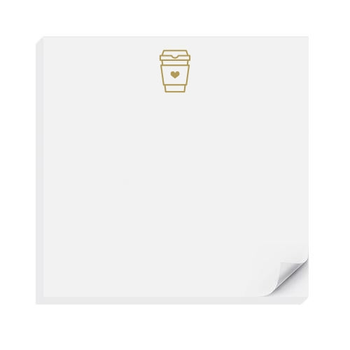 Coffee Cup Charmpad Notepad