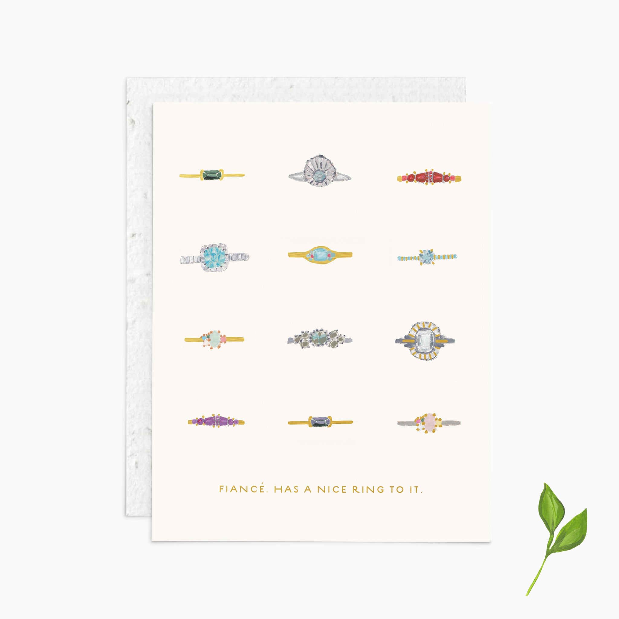 Fiance Has a Nice Ring To It - Plantable Card