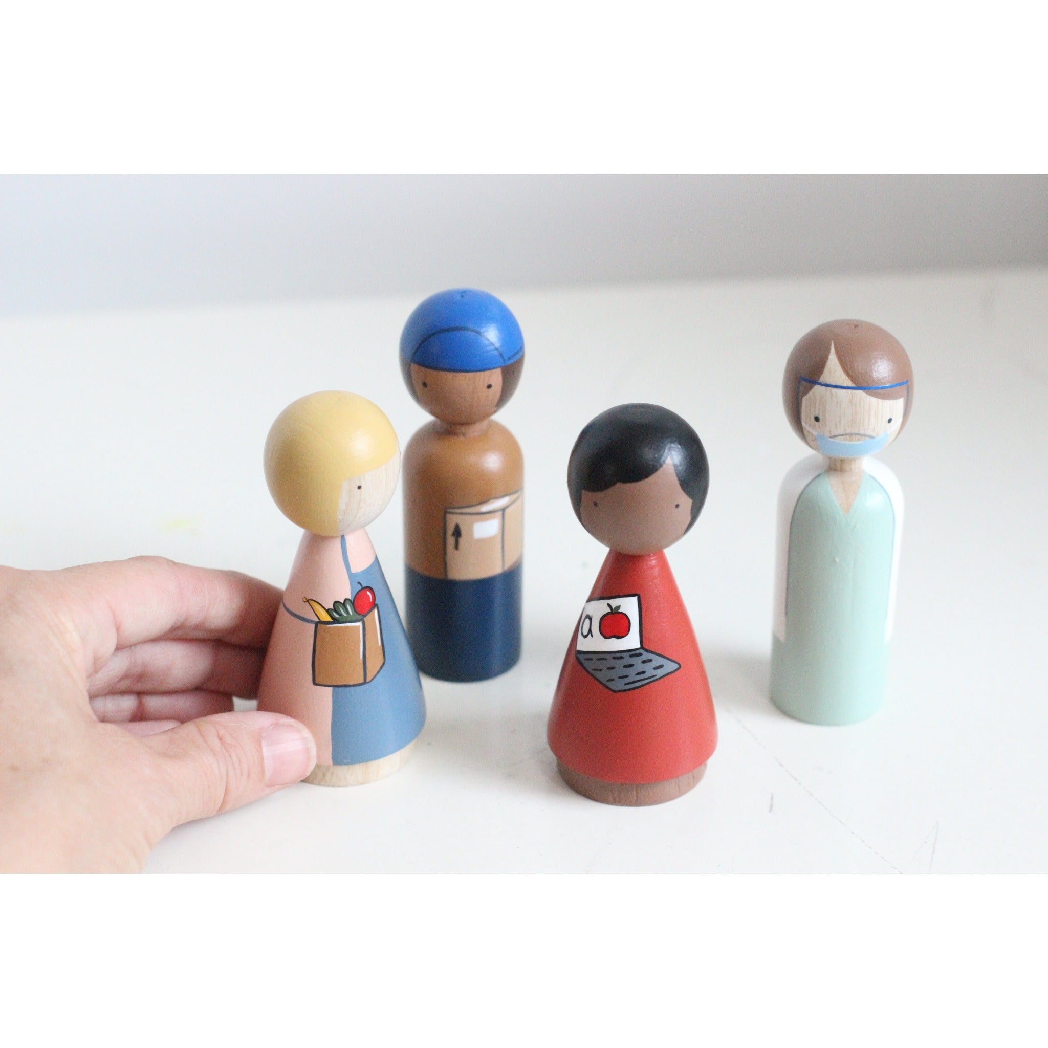 Essential Workers Peg Doll Set