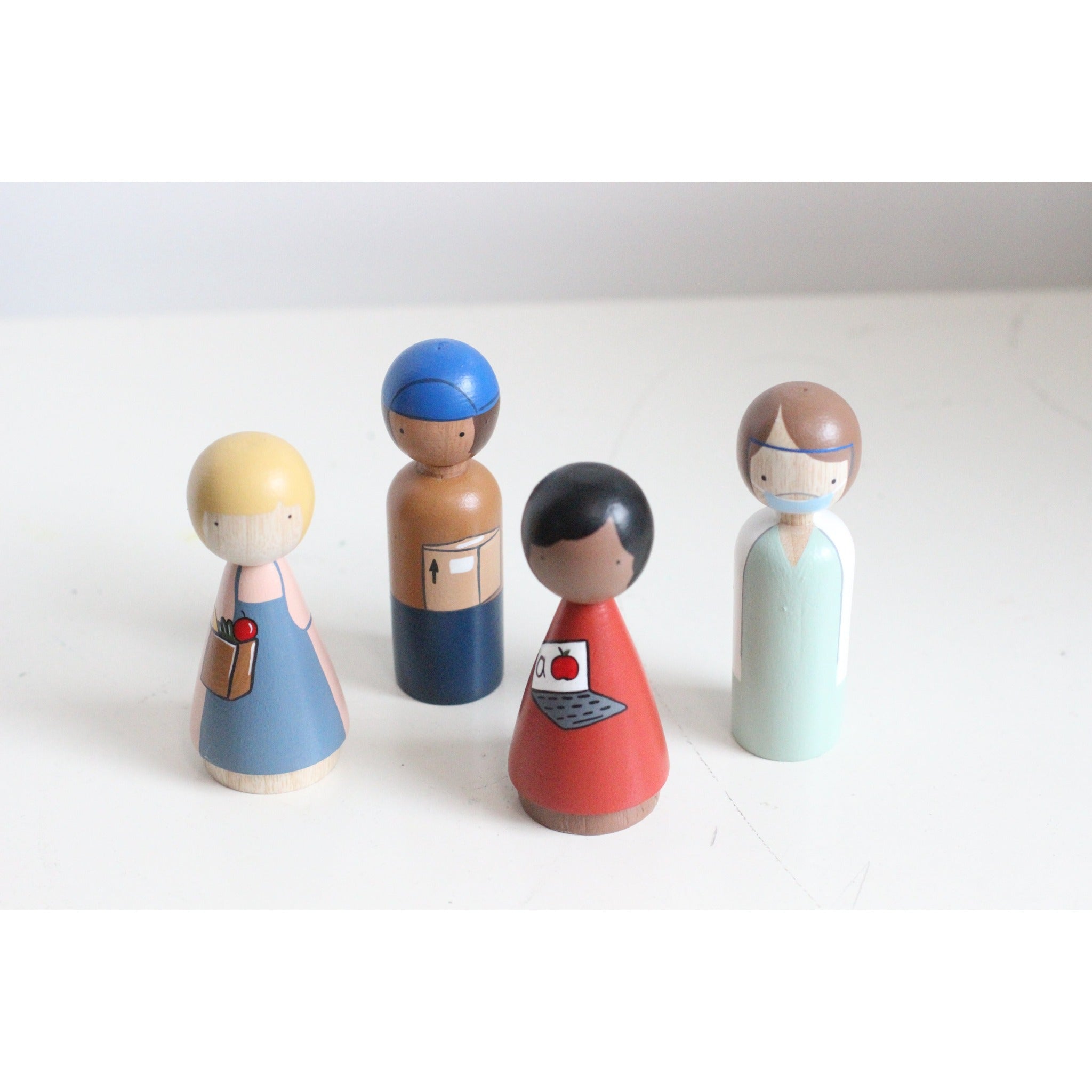 Essential Workers Peg Doll Set