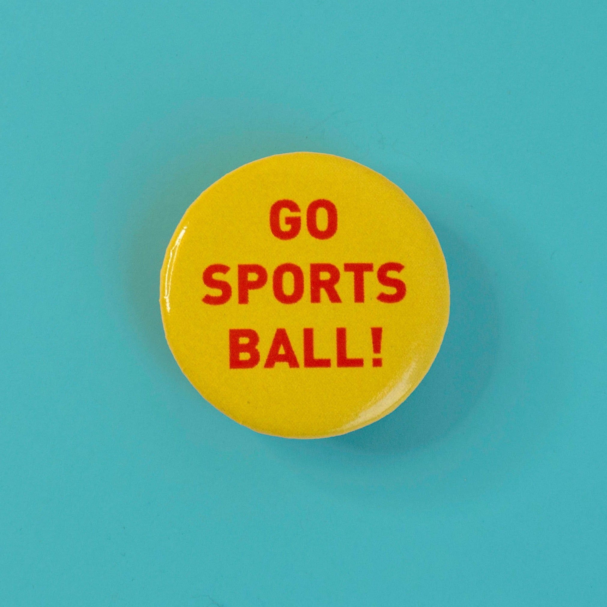 Sports Ball Fan Button Pin