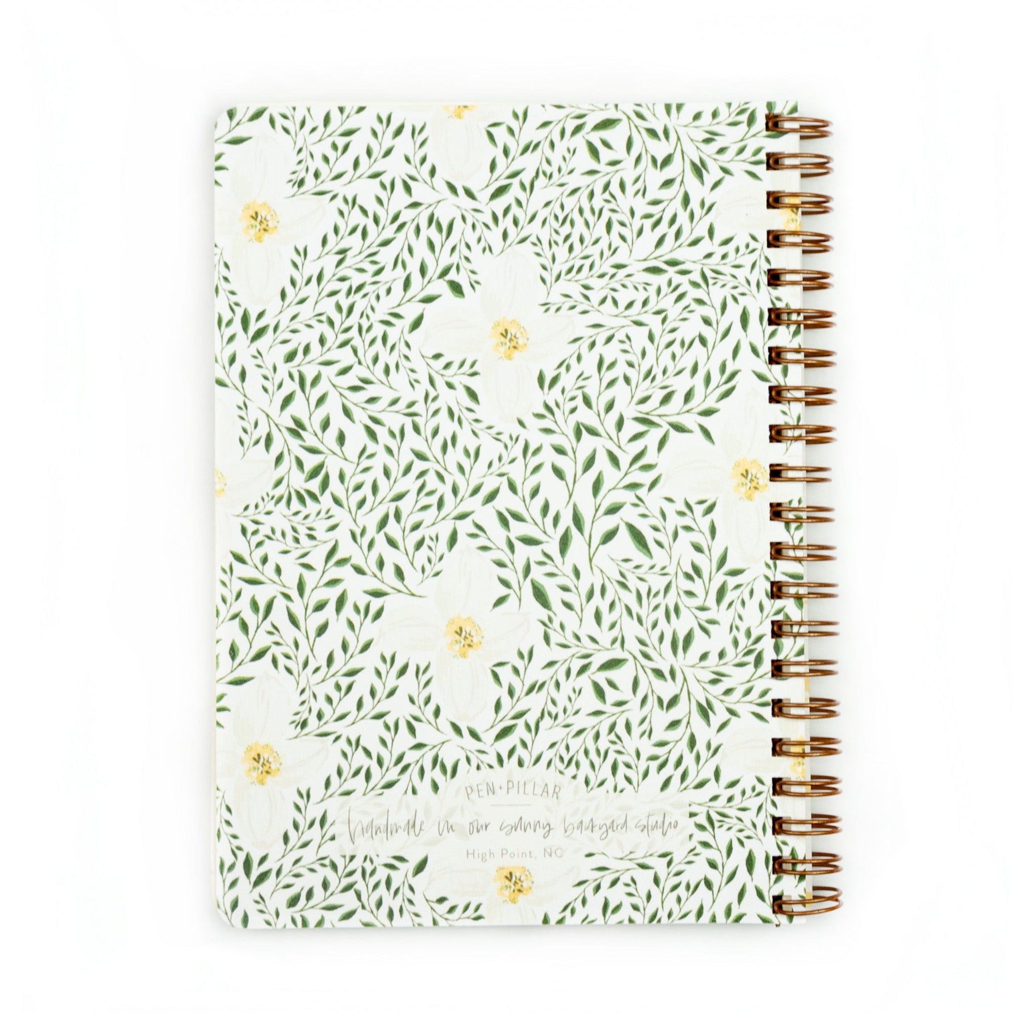 Jasmine Green Floral Notebook