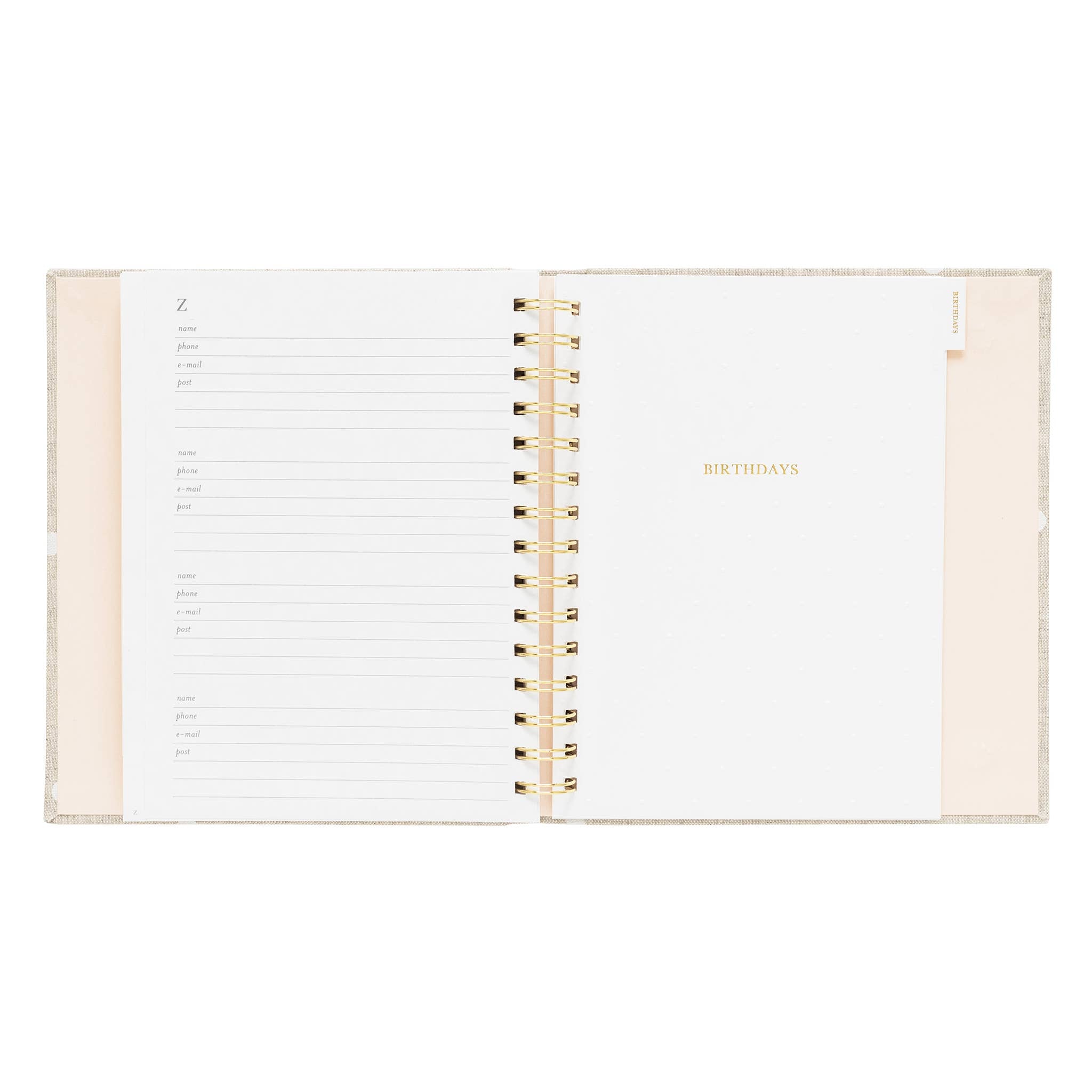 Linen Swiss Dot Address Book