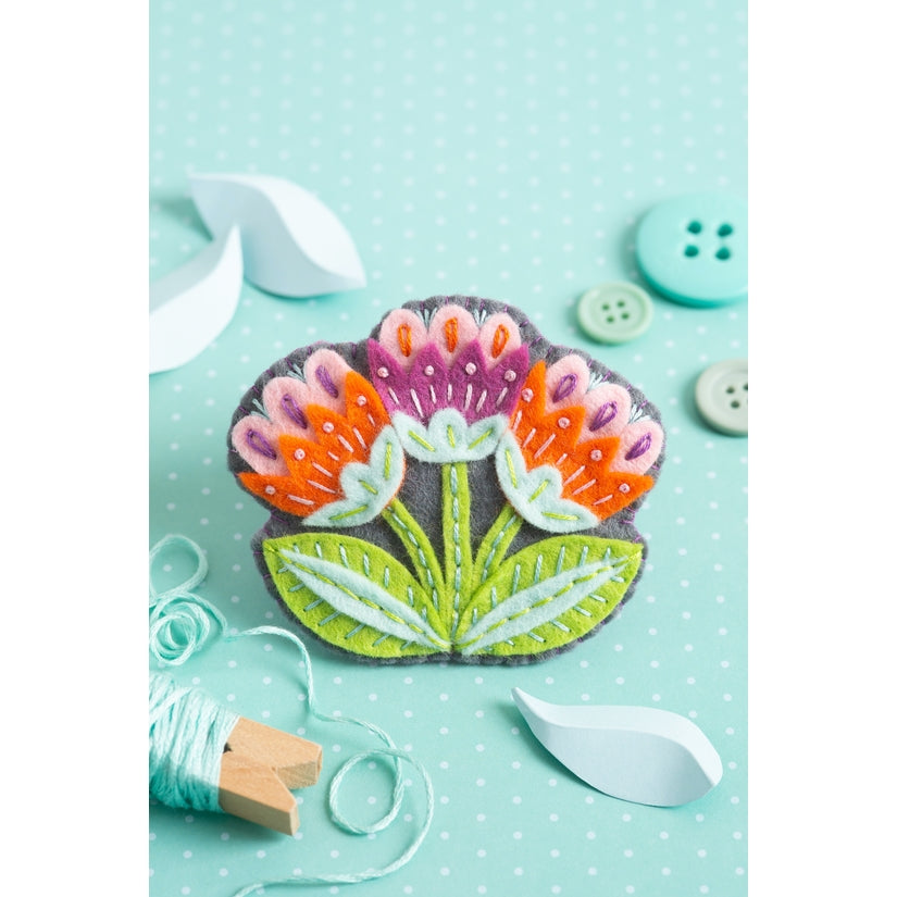 Marianne Flower Felt Brooch Craft Kit