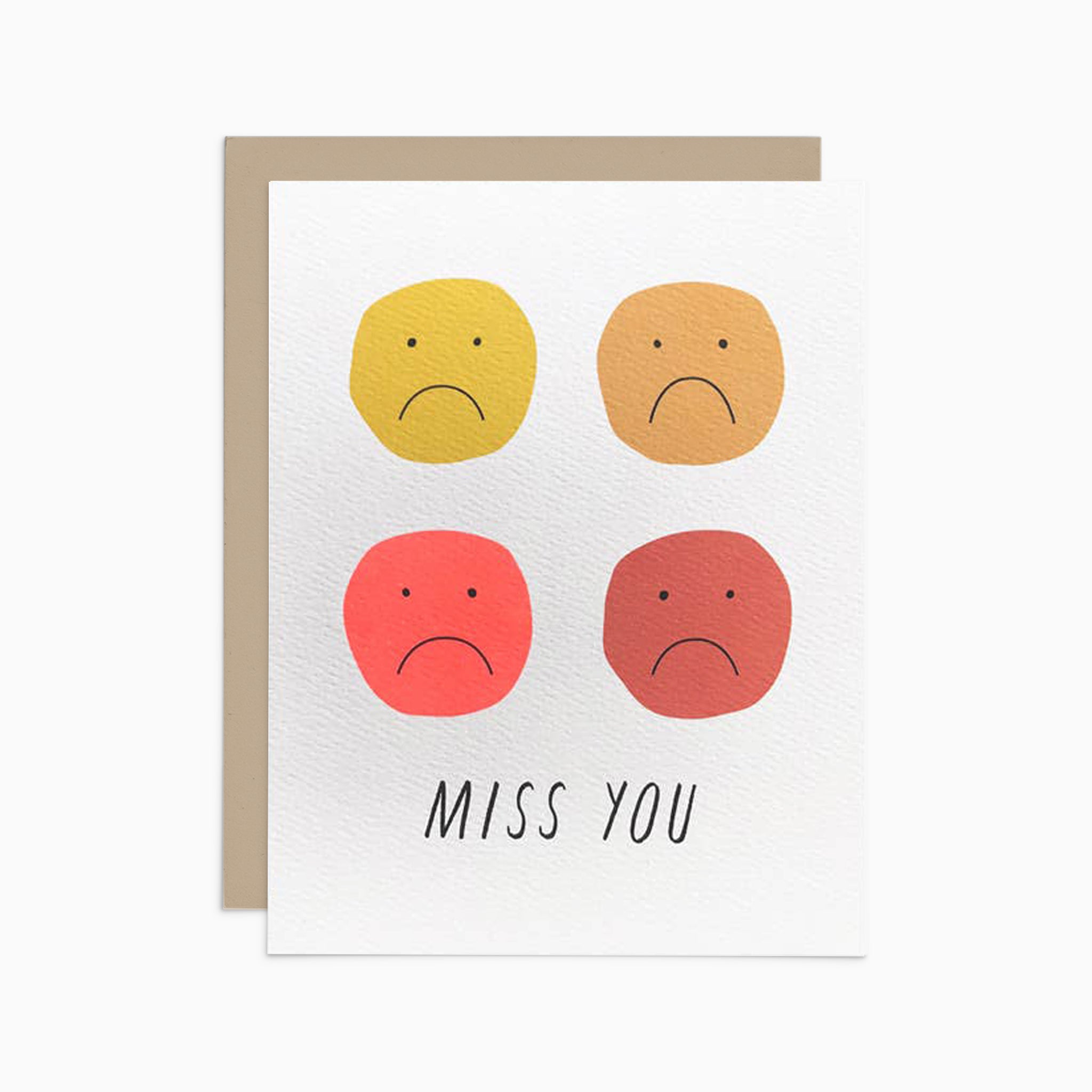 Miss You Sad Faces Card