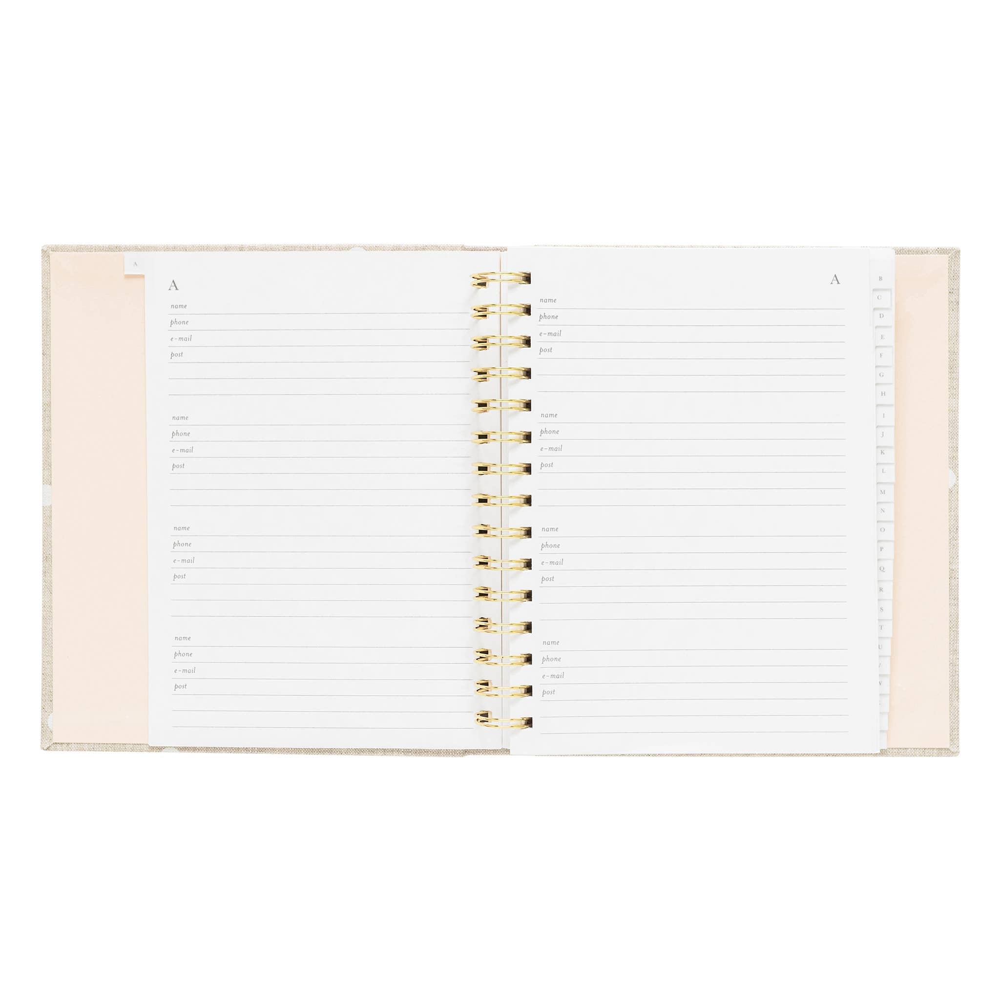 Linen Swiss Dot Address Book