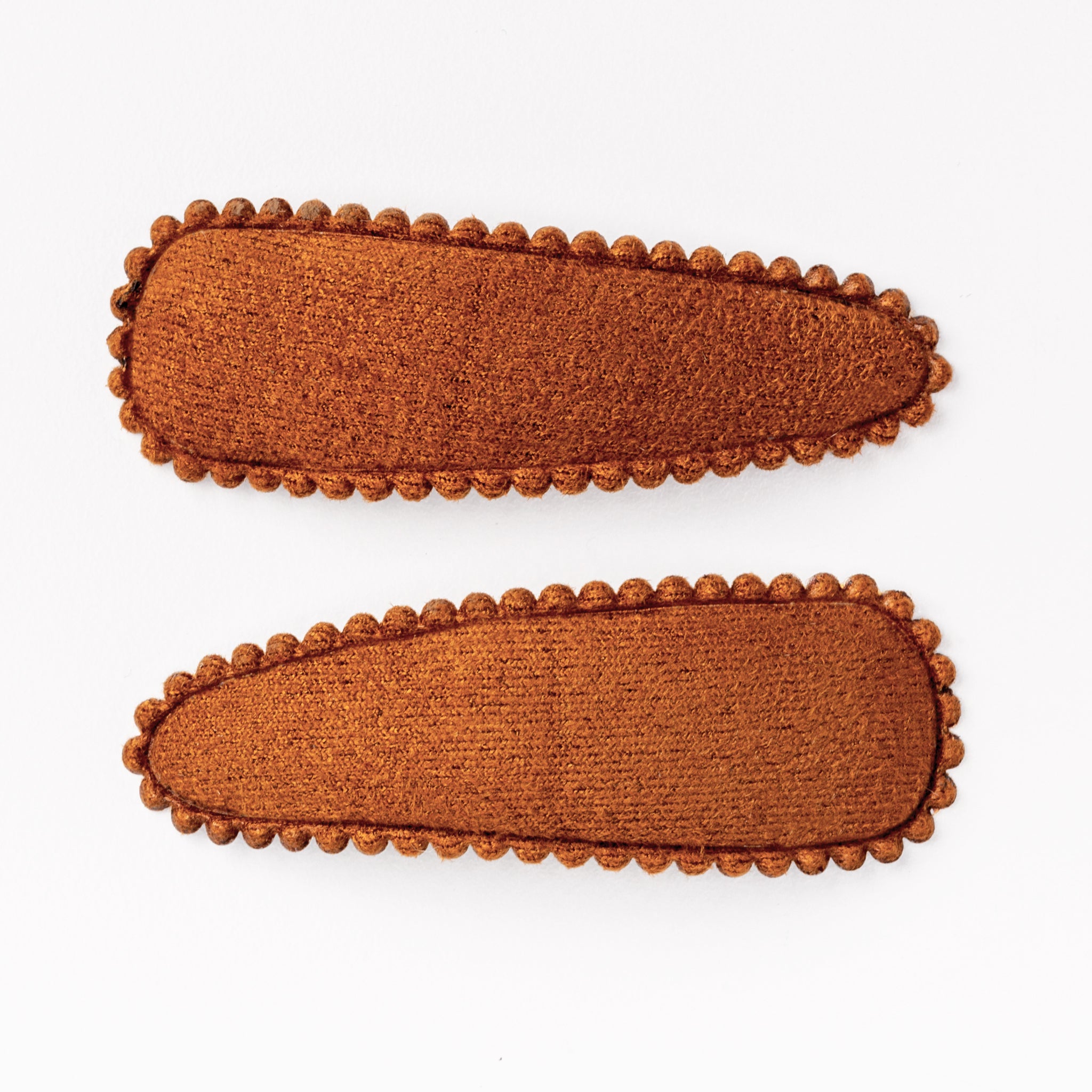 Pumpkin Spice Suede Hair Clips