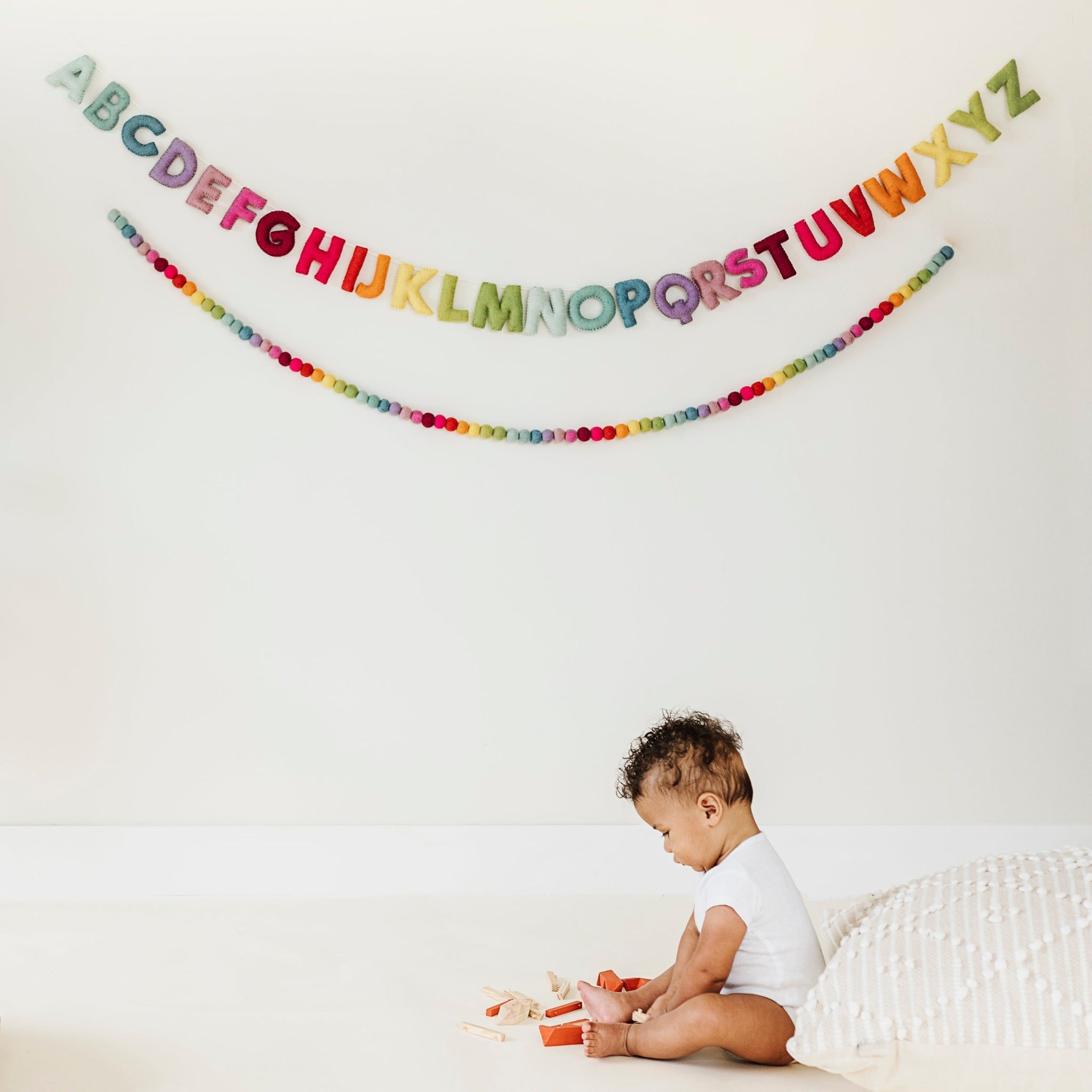 Rainbow Felt Alphabet Garland