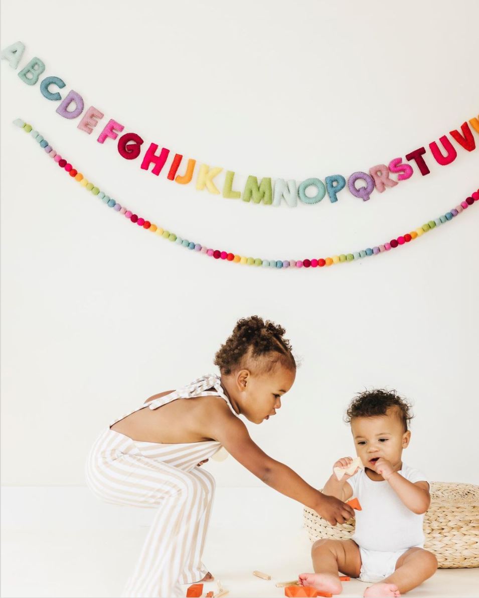 Rainbow Felt Alphabet Garland