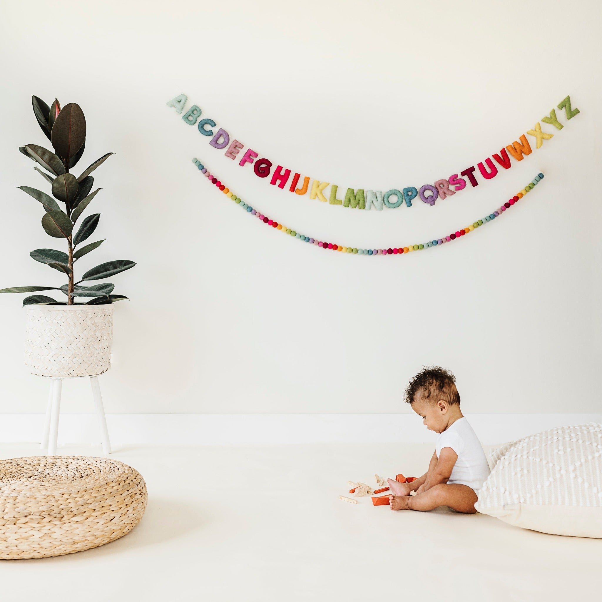 Rainbow Felt Alphabet Garland