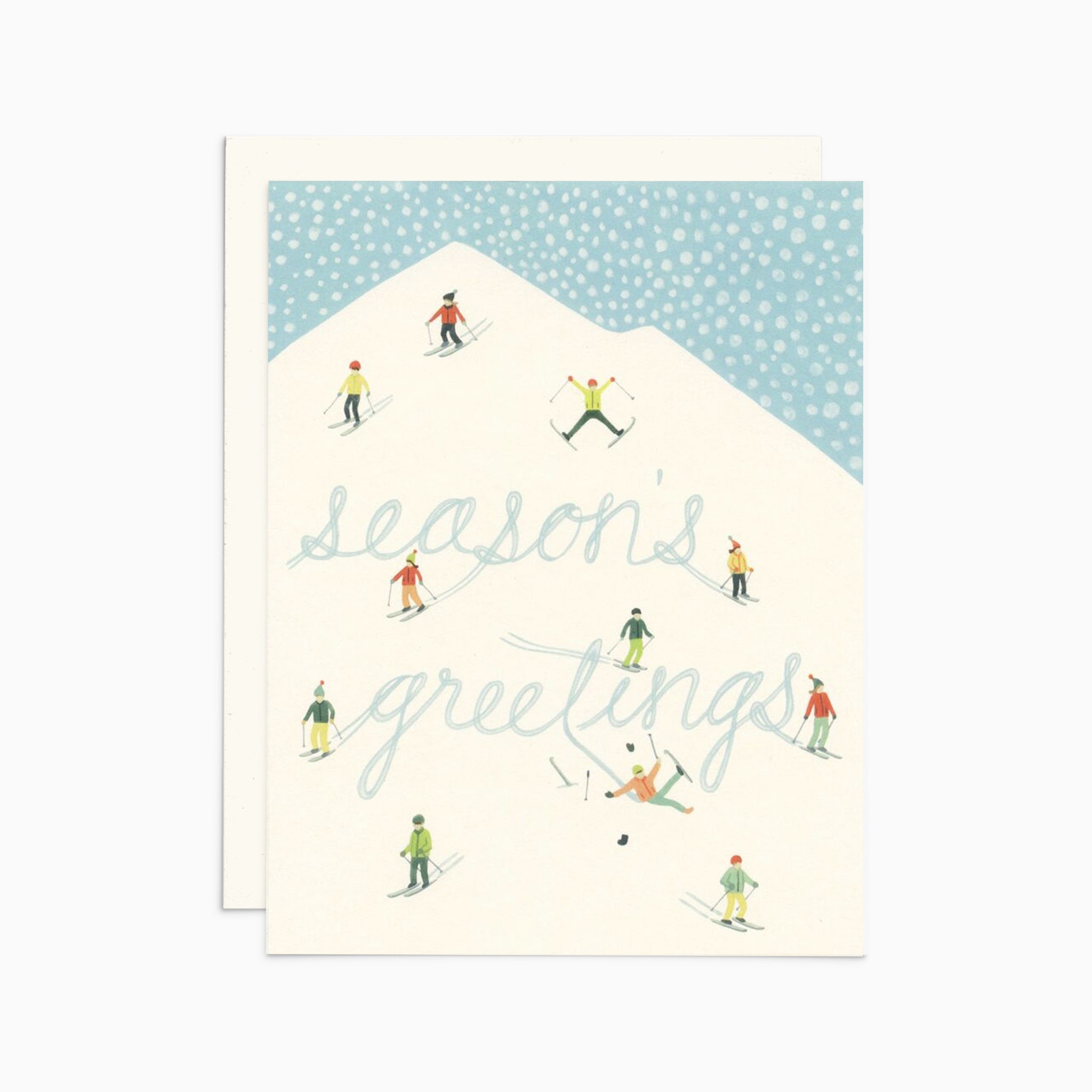 Seasons Greetings Skiers Card - Boxed Set