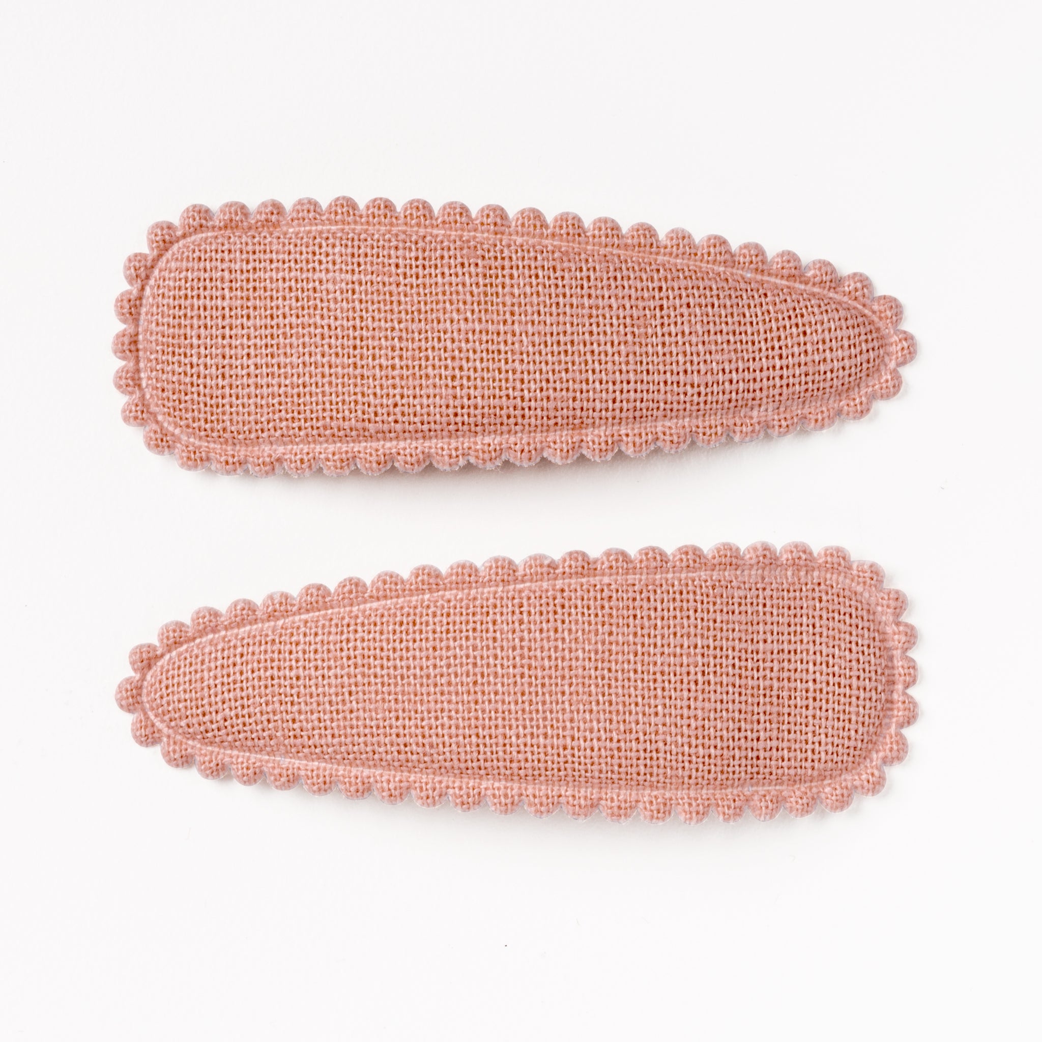 Dusty Rose Linen Hair Clips