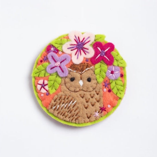 Tawny Owl Felt Brooch Craft Kit
