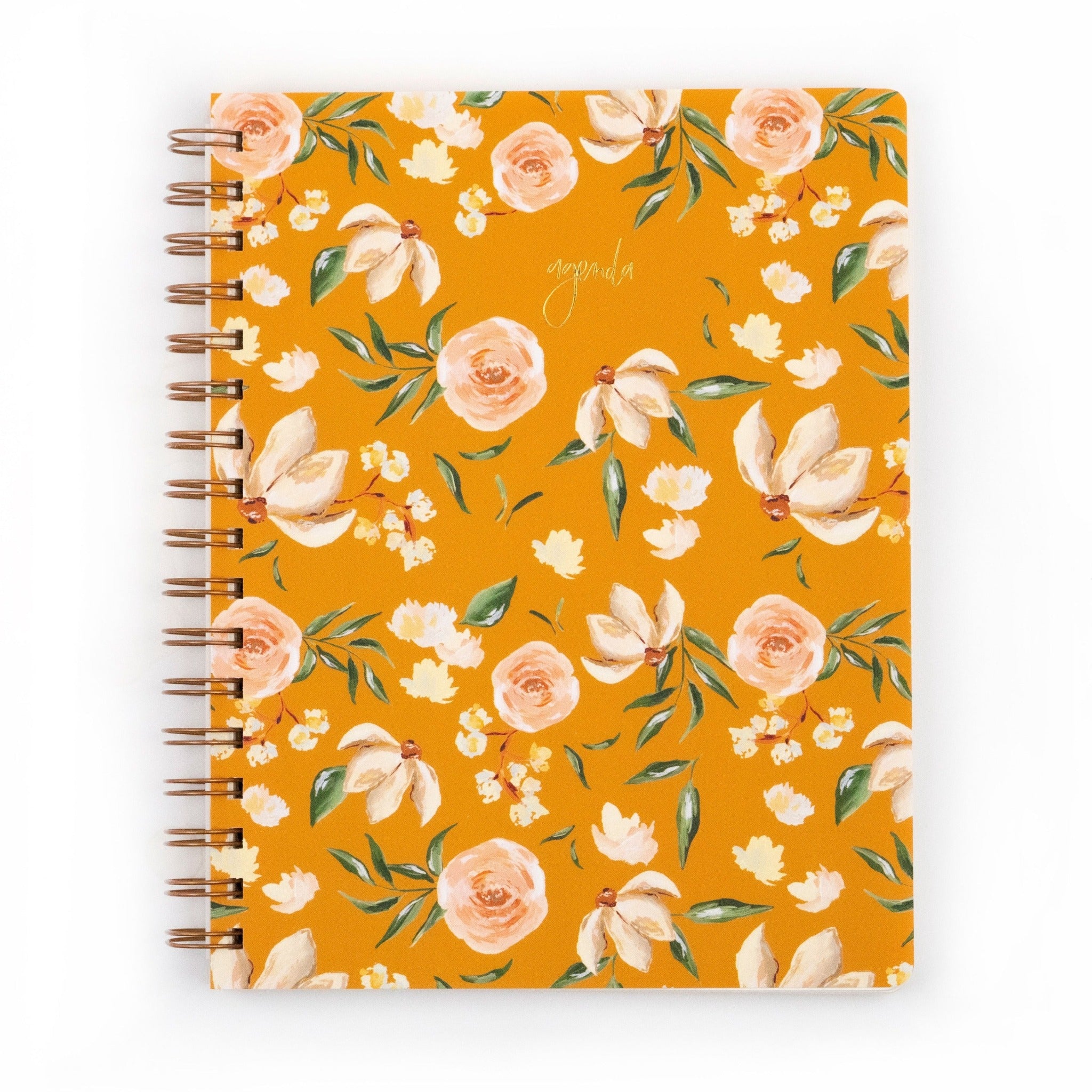 Yellow Floral Undated Planner