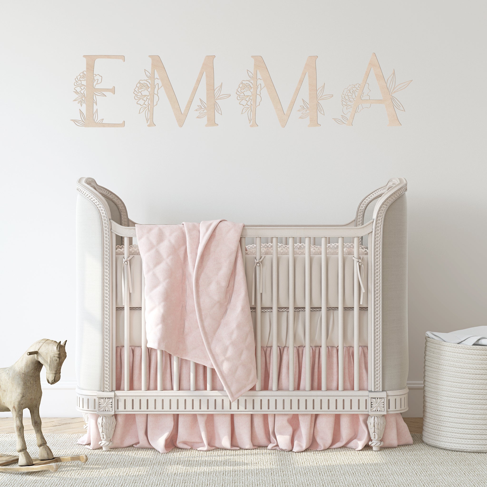 Floral Wood Letter Cutout