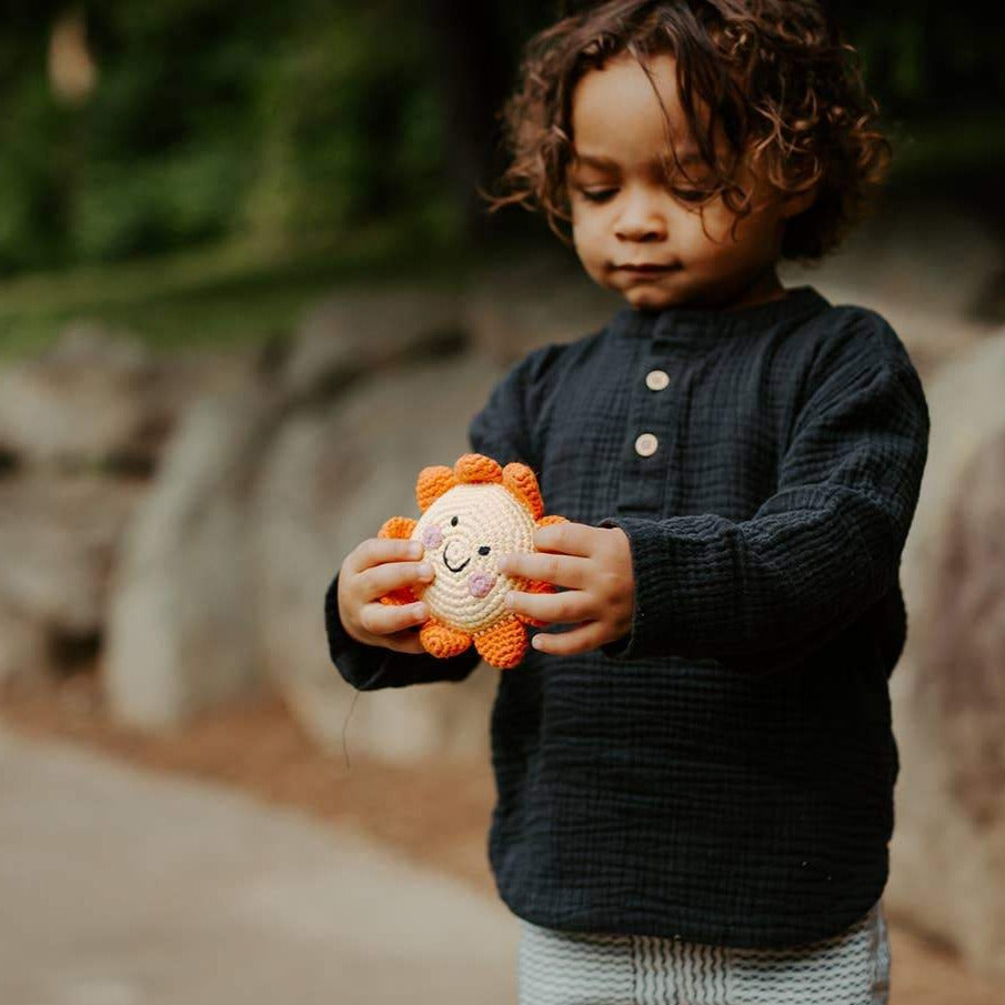 Friendly Crocheted Sun Rattle