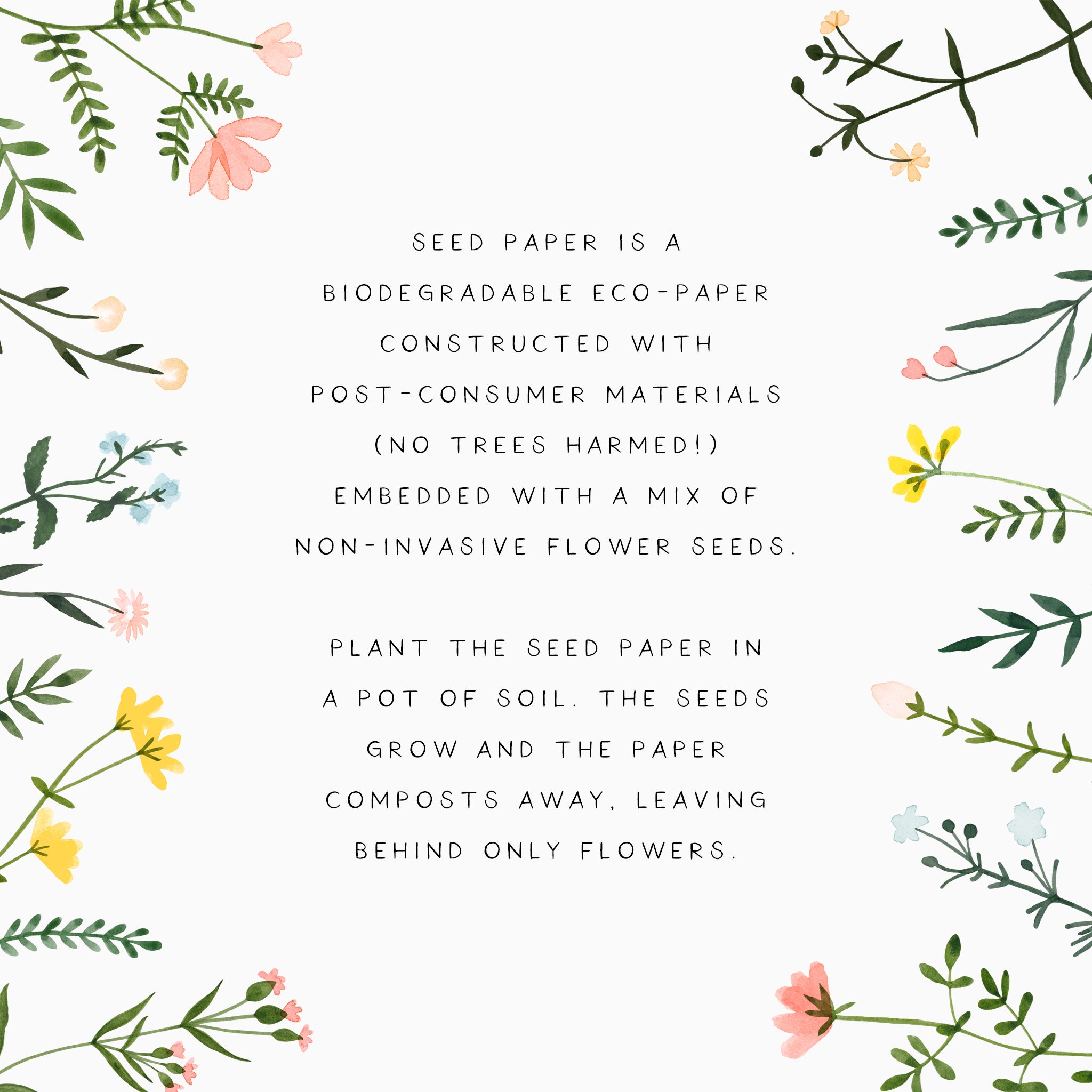 Stork & Baby - Plantable Card