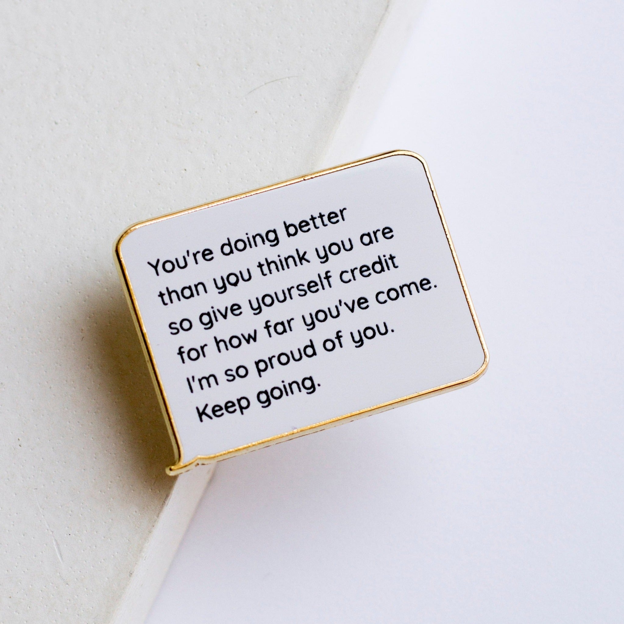 Incoming Text Proud of You Enamel Pin