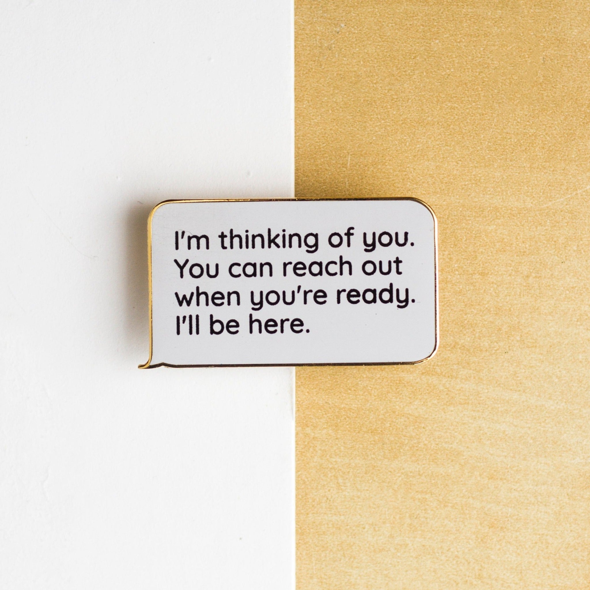 Incoming Text Thinking of You Enamel Pin