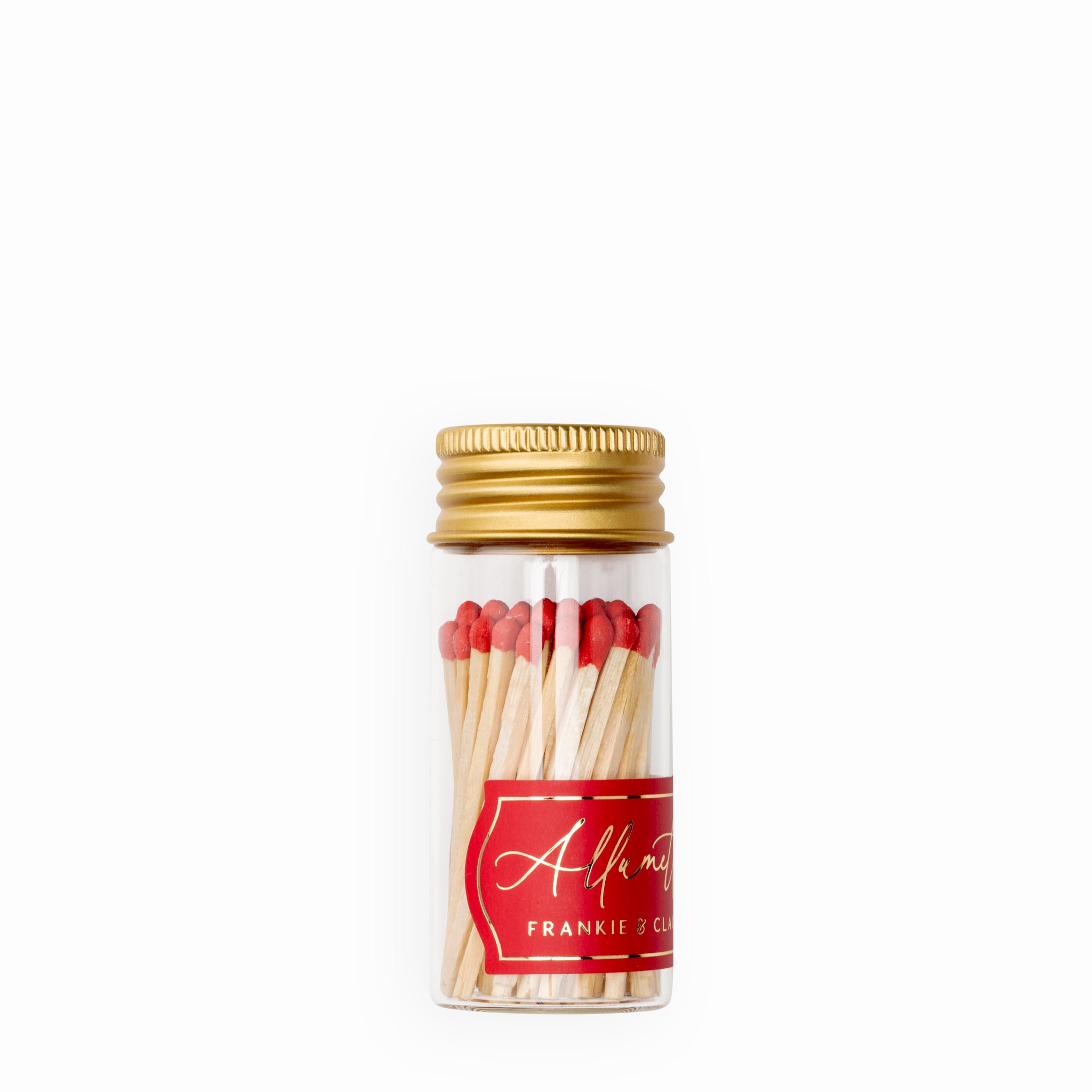 Red Allumette Match Jar