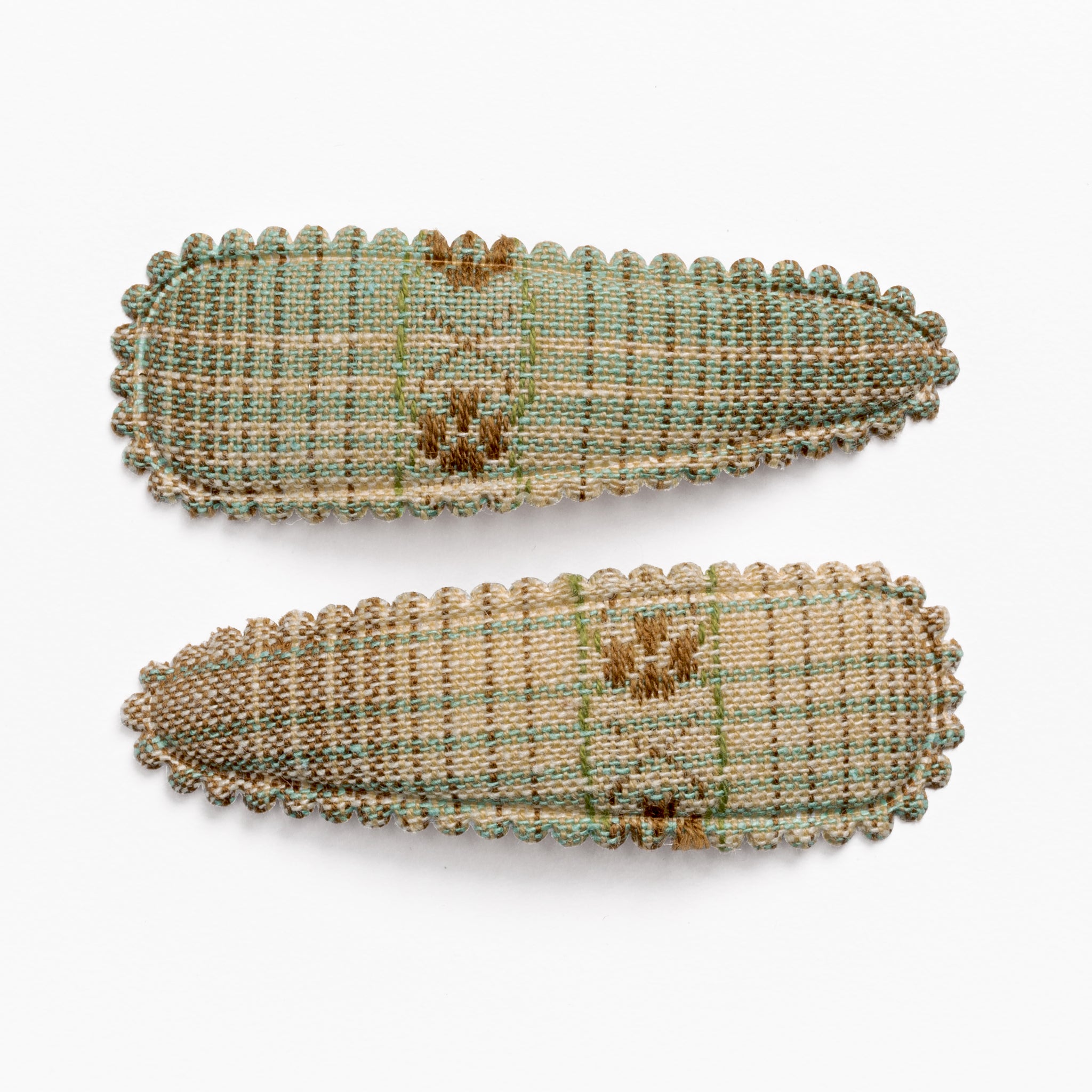 Florence Vintage-Inspired Plaid Hair Clips