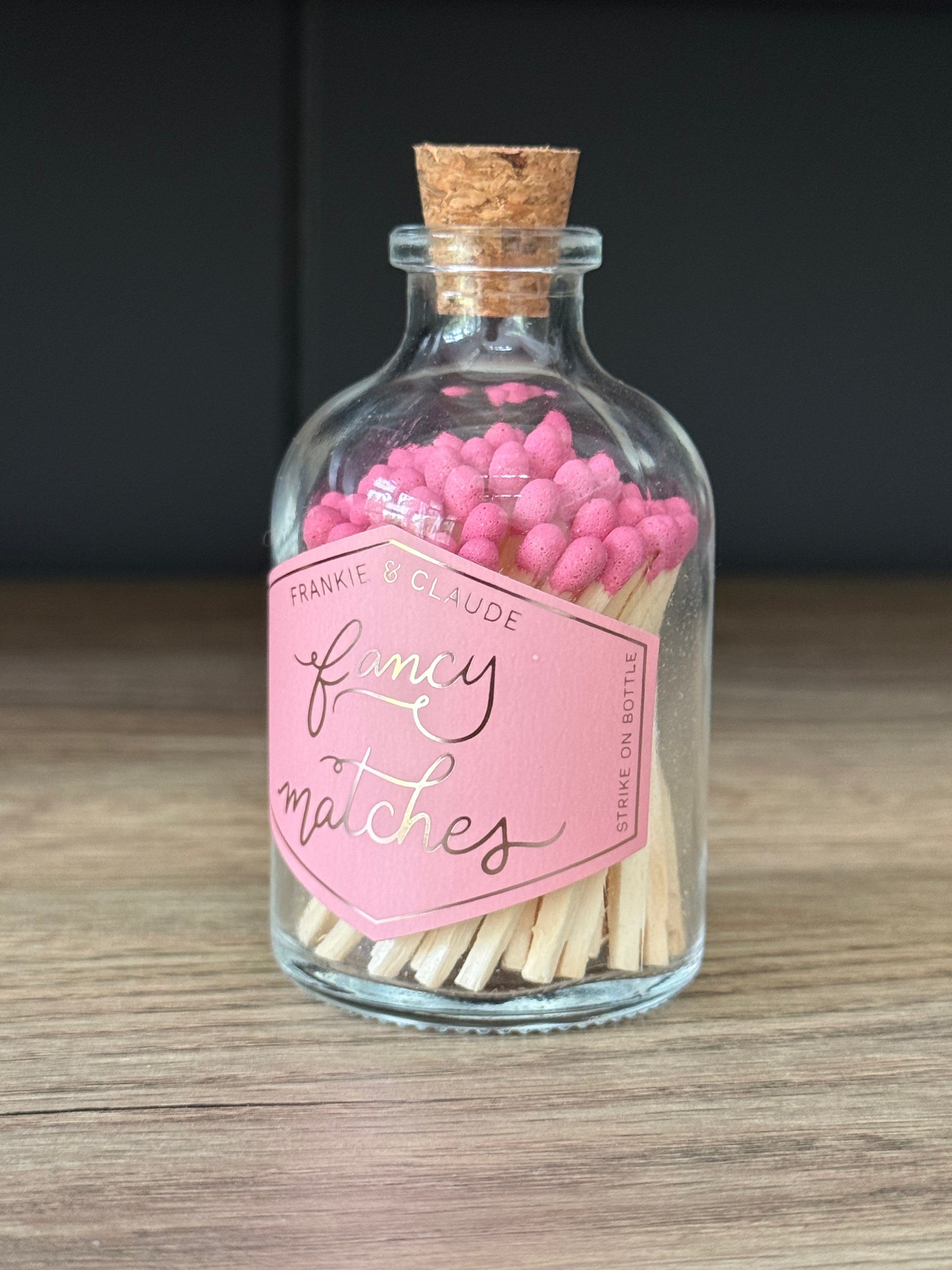 Pink Match Jar