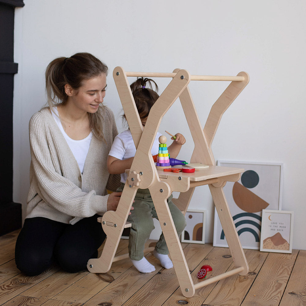 Foldable Learning Tower & Table for Toddlers